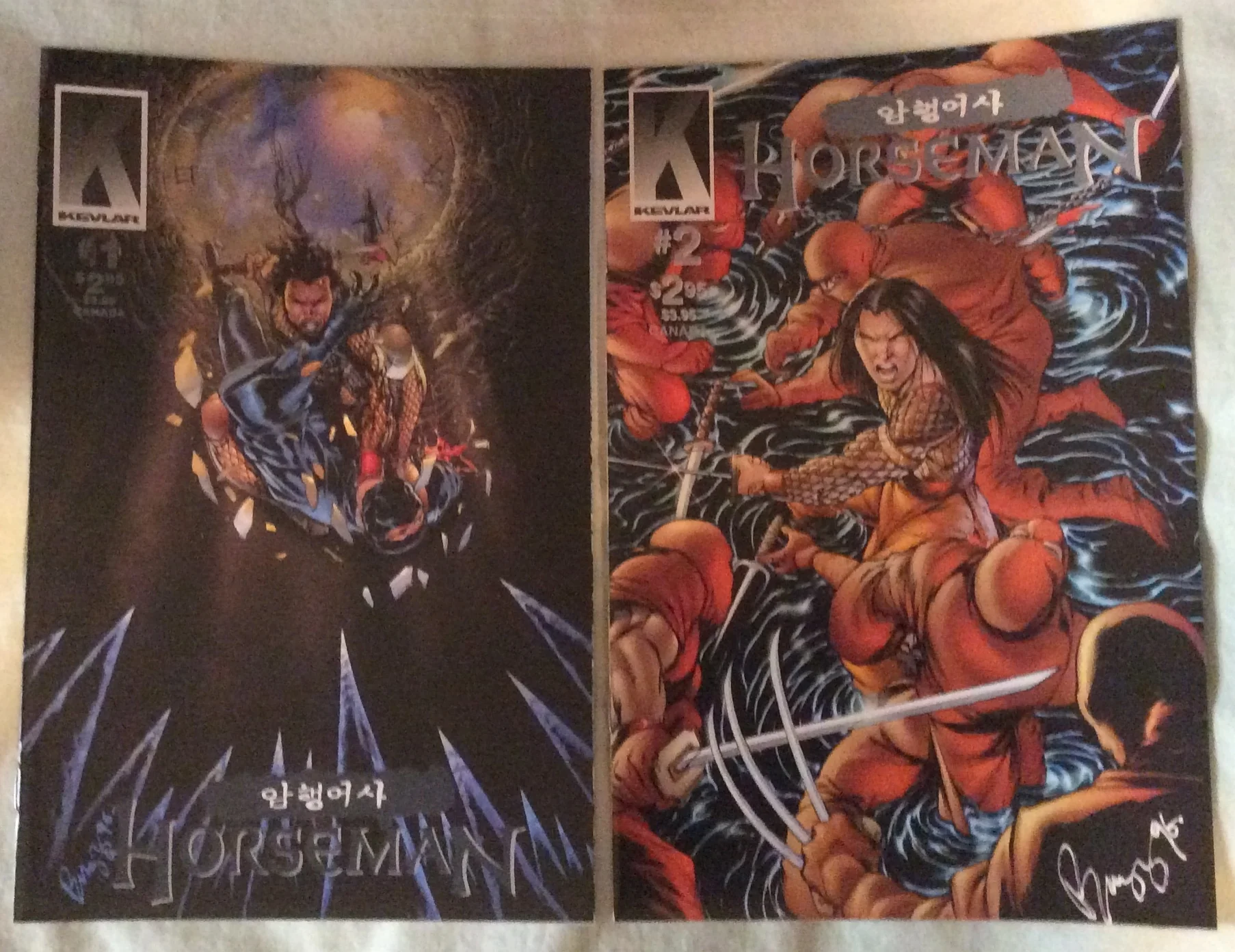 Horseman #1 & #2 Mixed Lot 2 Comics (Kevlar, 1996)