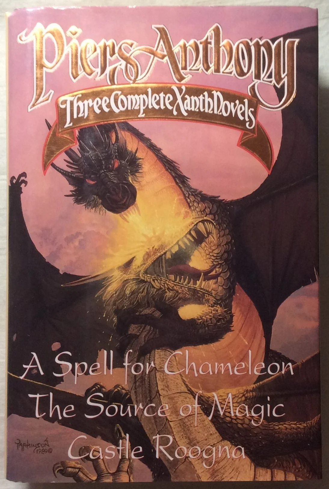 Piers Anthony Three Complete Xanth Novels/A Spell for Chameleon, The Source of Magic, Castle Roogna (HC, 1994, Wings) Fine Condition