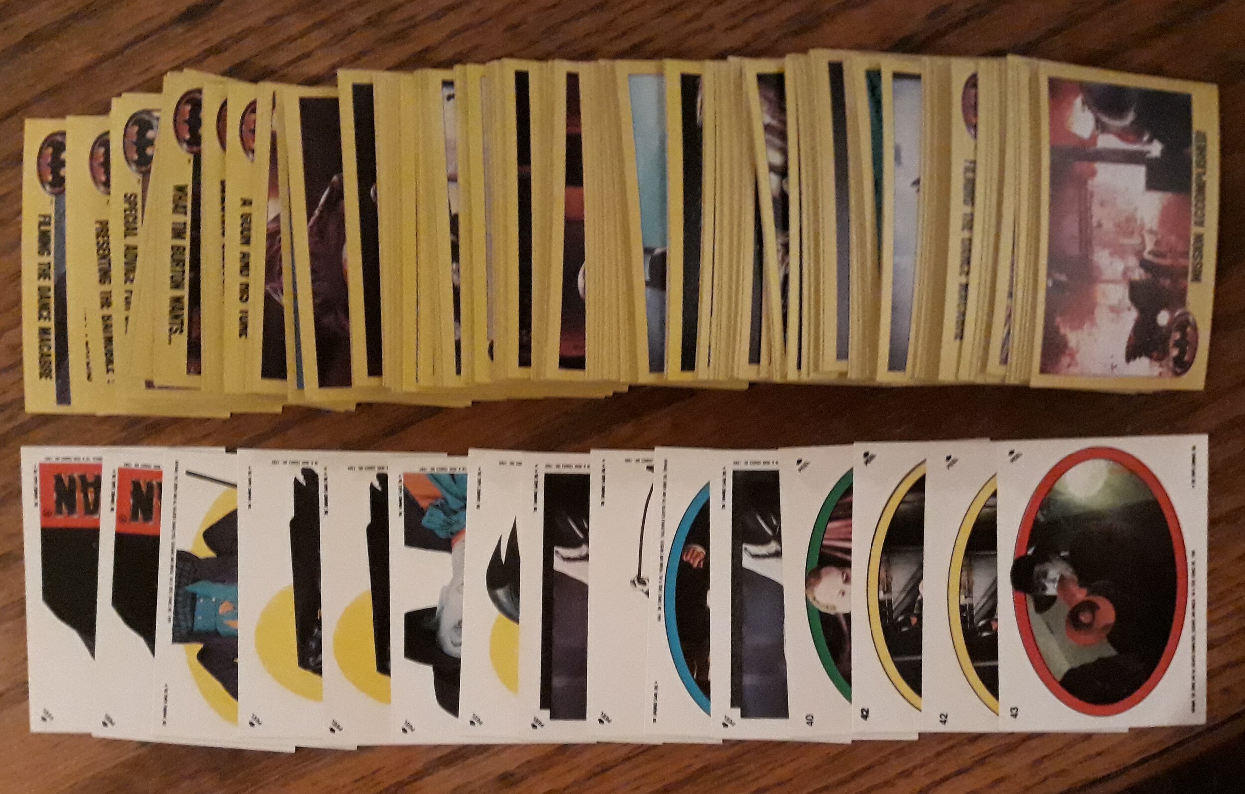 Batman movie card singles mixed lot 194 + 15 sticker cards (Topps, 1991) 