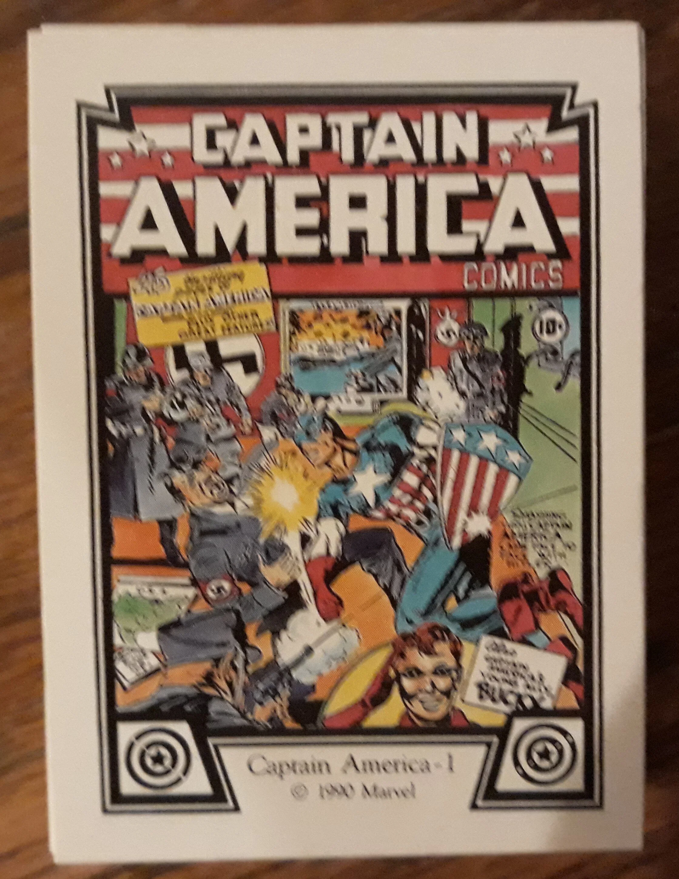 Captain America base card set of 45 (1990, Comic Images) like new