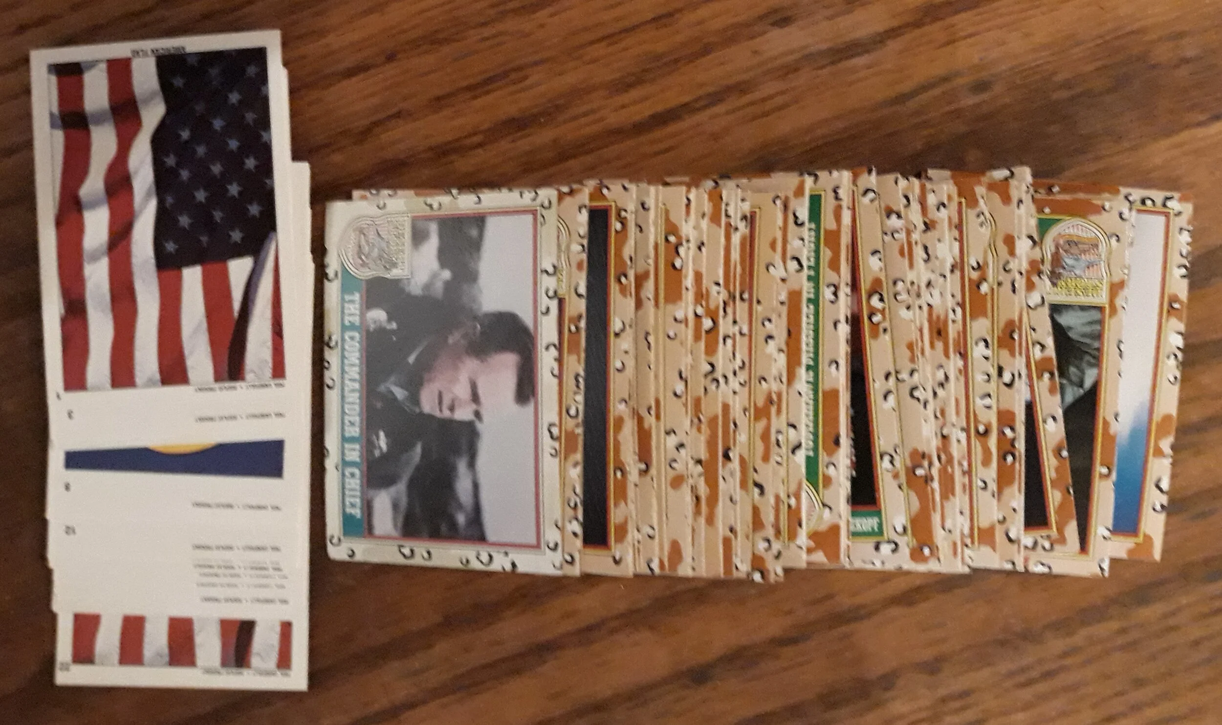 Desert Storm 88 base card set + 22 sticker set (Topps, 1991) like new