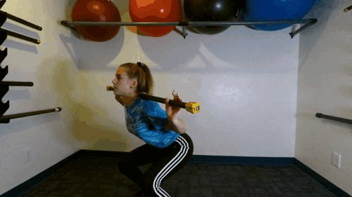 Weighted Jump Squat Holds for Skiing and Snowboarding Wake Boarding and water skiing Balance strength endurance the best leg strength exercises.gif