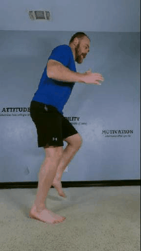 running in place fitbit steps abs workout core exercise.gif