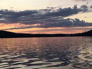 Sunset Reflections, Rock Lake, Algonquin Park, Ontario - Photo by Leilah
