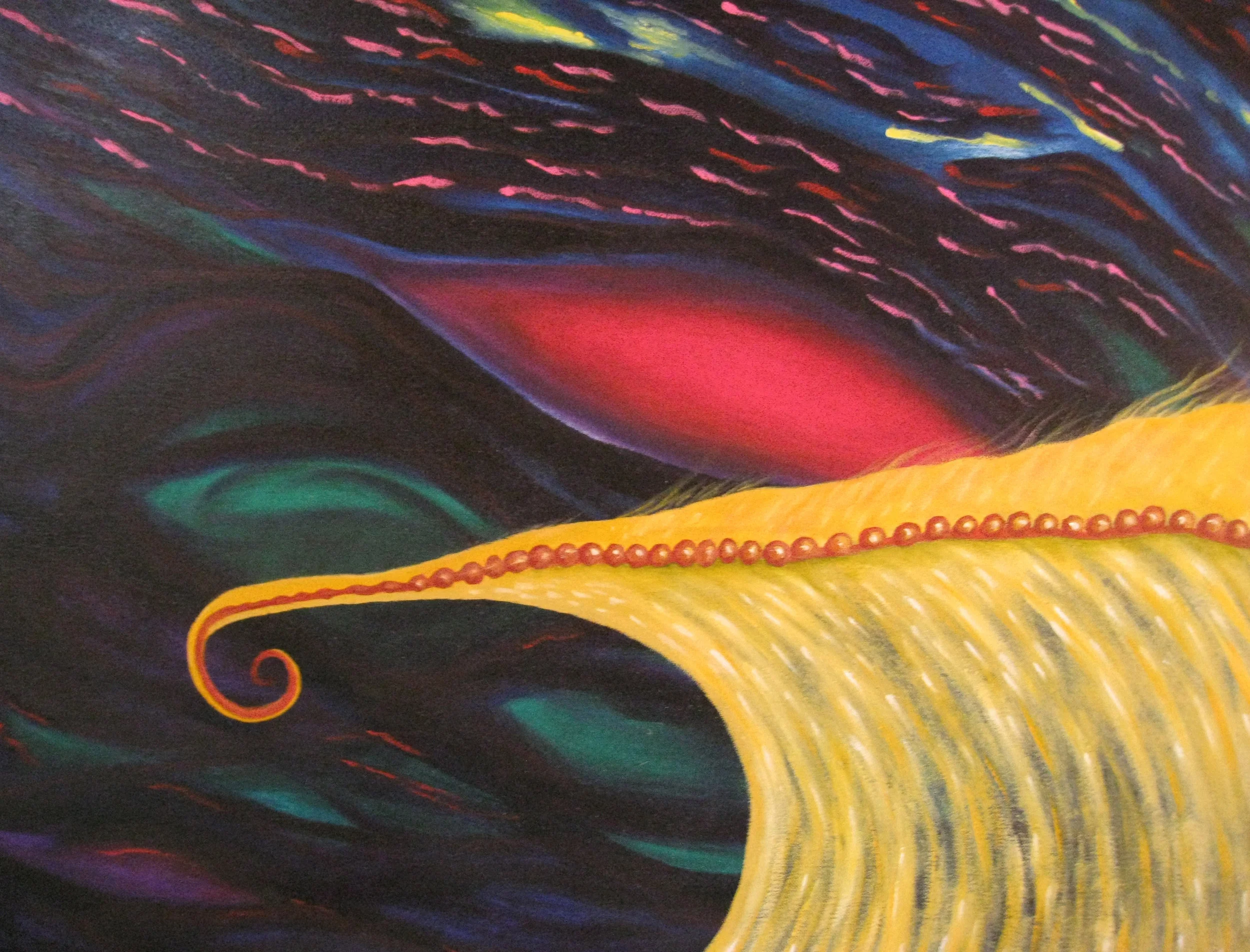 The Golden Wave oil on canvas, by Leilah