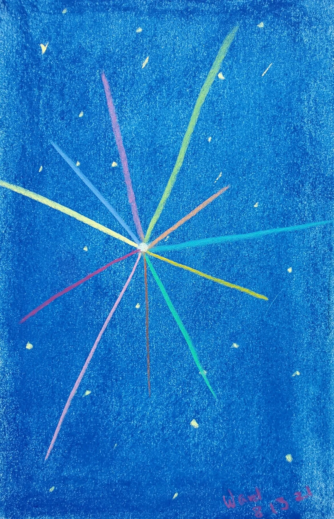Multidimensional Crossroads, Pastel, visual journal 8/13/2021
