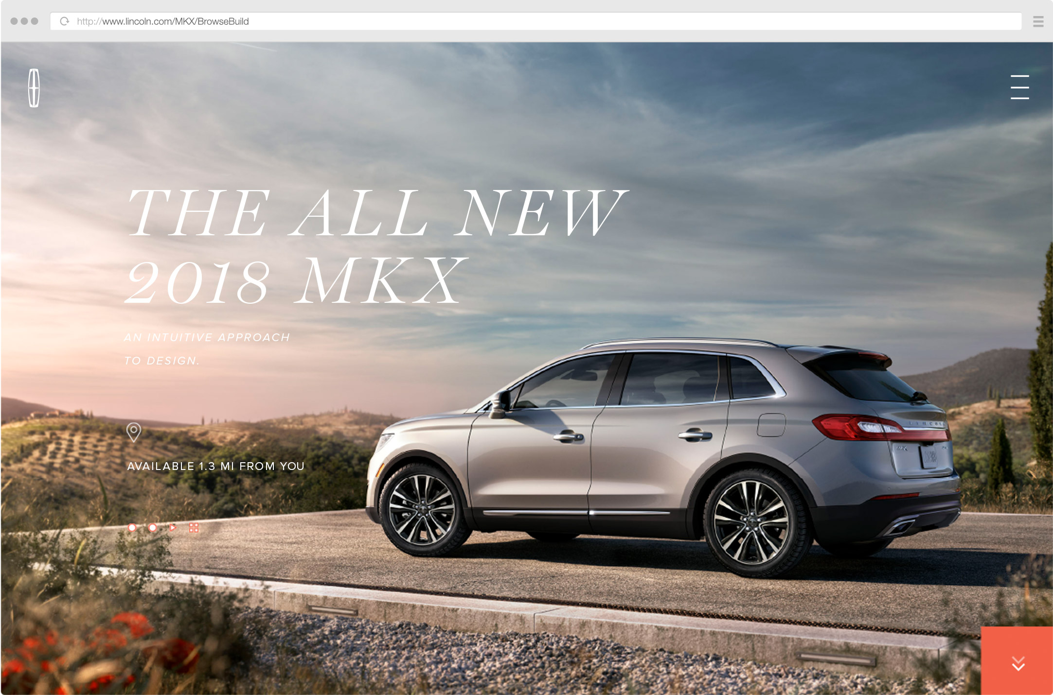 The entire experience is grounded in a user's location and dealership vehicle availability nearby.