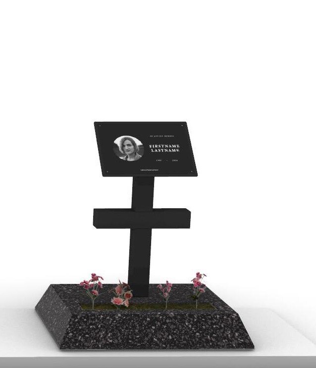 NZ Headstone. Whenua Cross