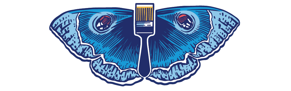 Blue Moth Painting
