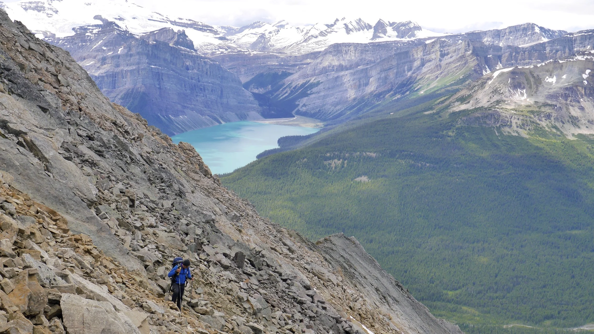 Hector Lake from Mt. Little Hector