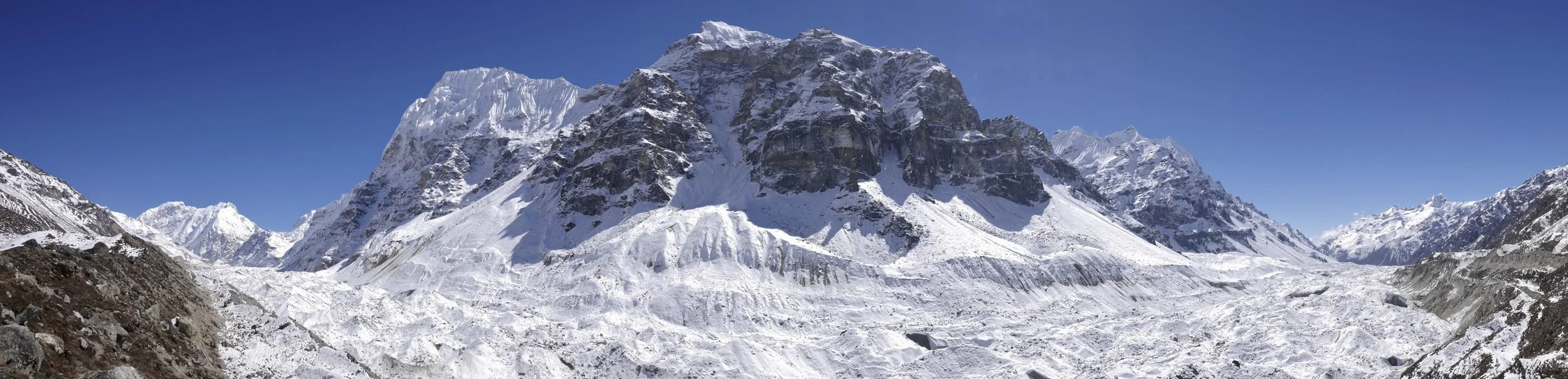 Kangchendzonga Glacier Wedge Peak and Gimmigela Peak.