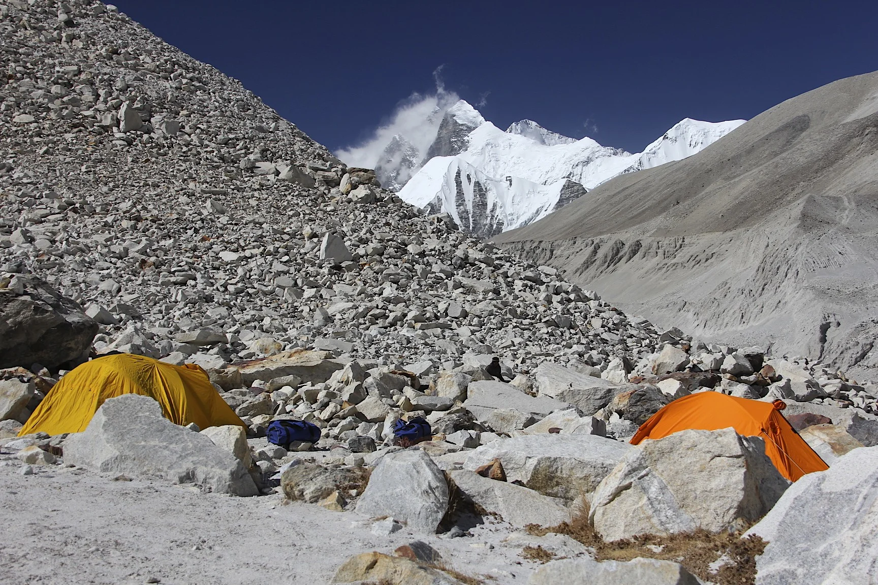 Sandy camp en route to Sherpani Col