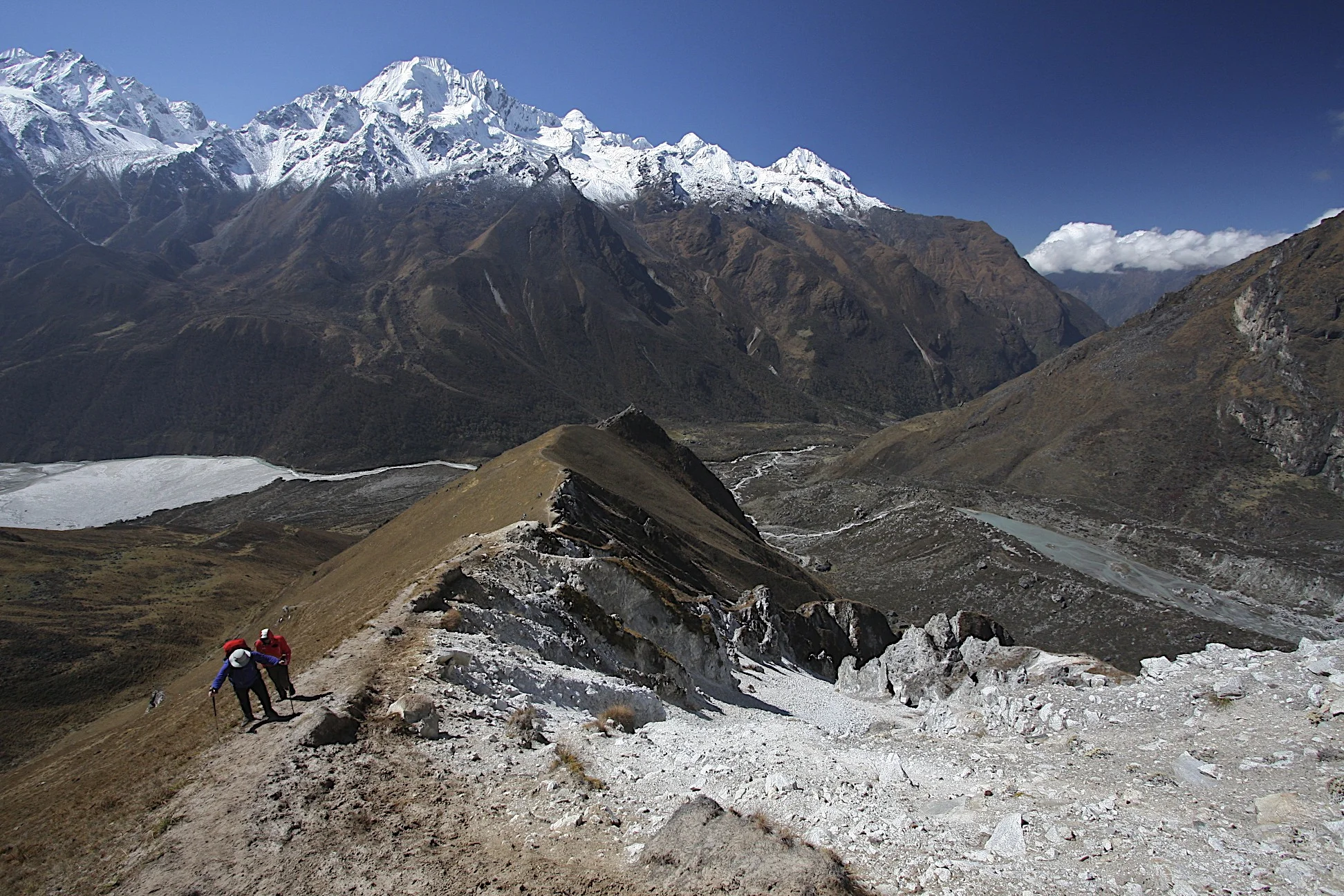 Hiking above Kyanjing Gompa