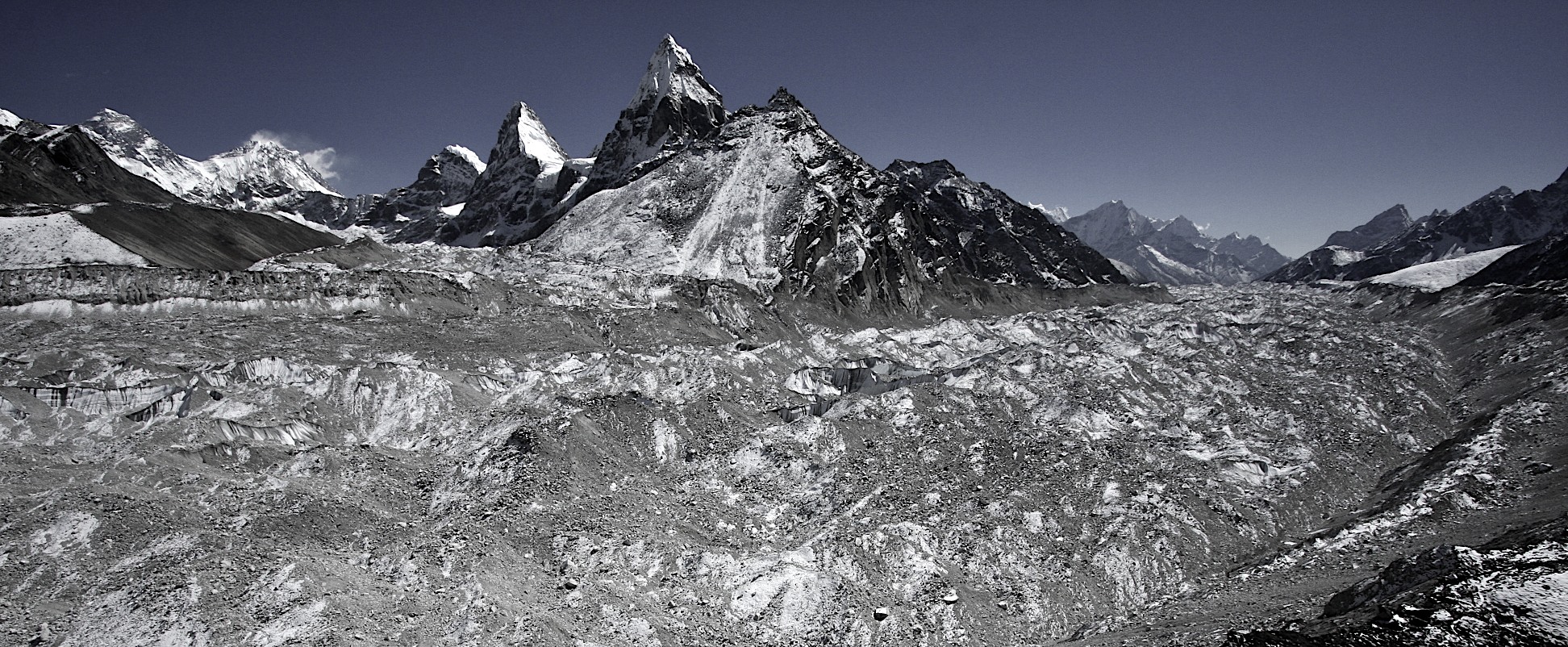 Ngozumpa Glacier - looking south