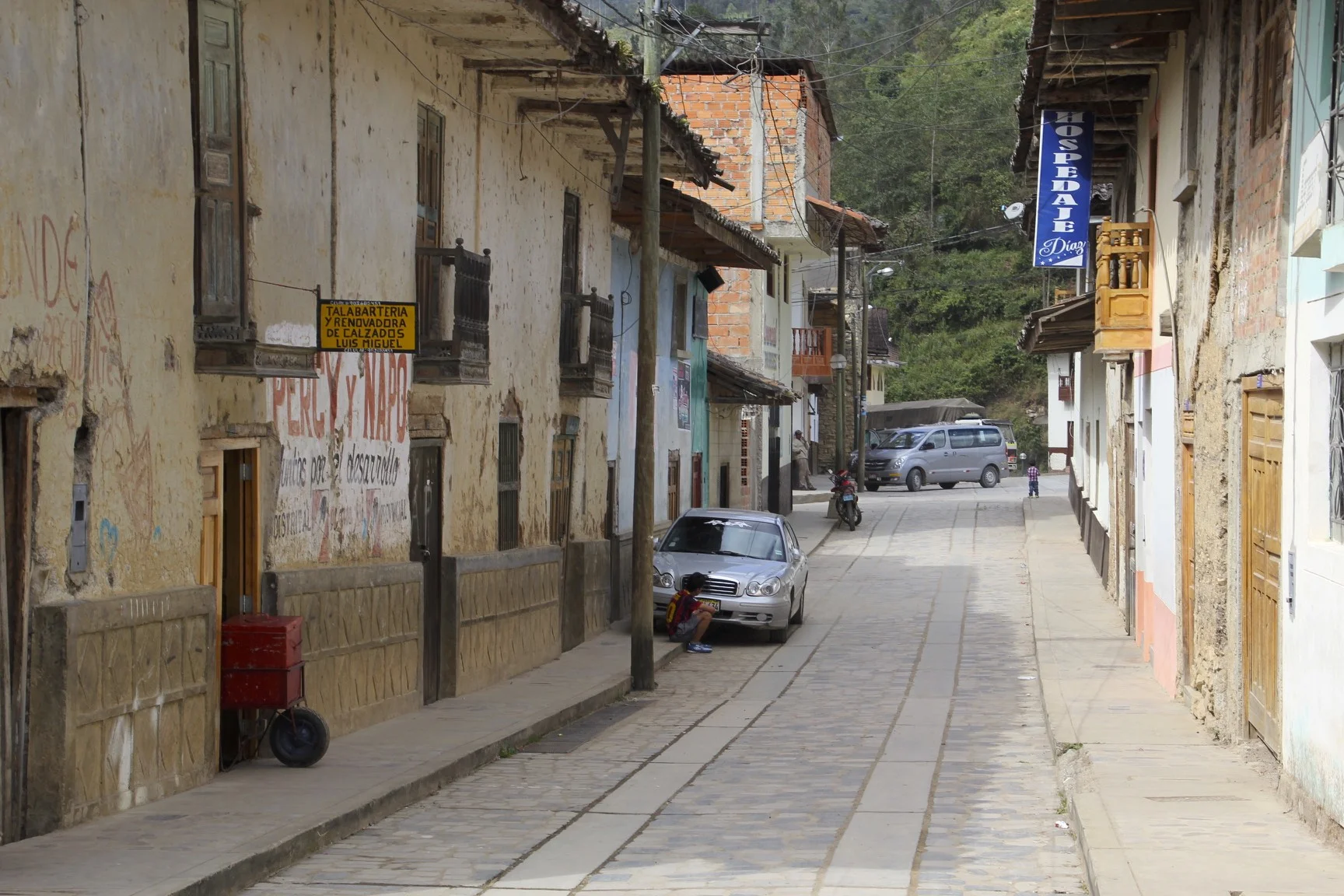 The town of Leymebamba where the magnificent Museo de Leymebamba is located.
