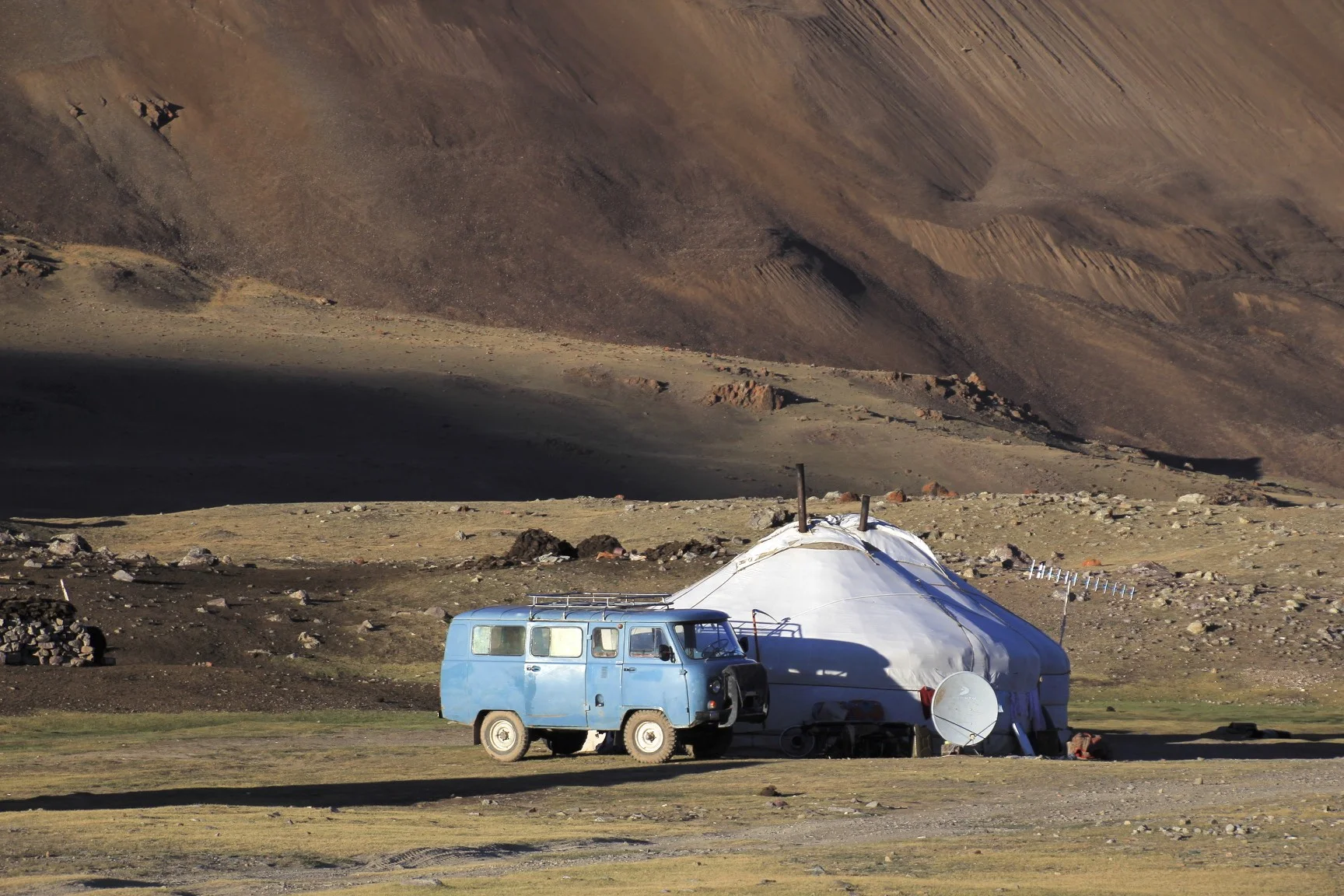 Entrance to the National Park of Tavan Bogd in Western Mongolia