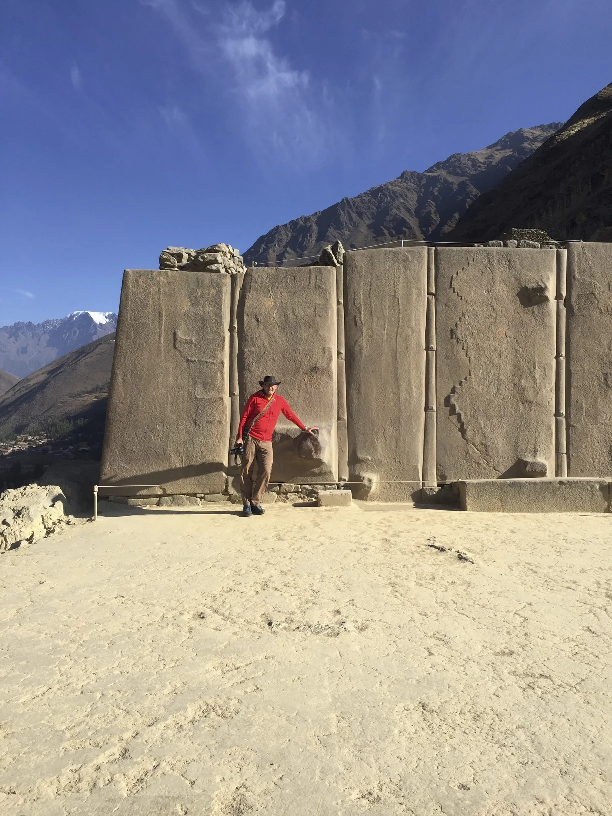The Ollantaytambo Fortress the Wall of the Six Monoliths.