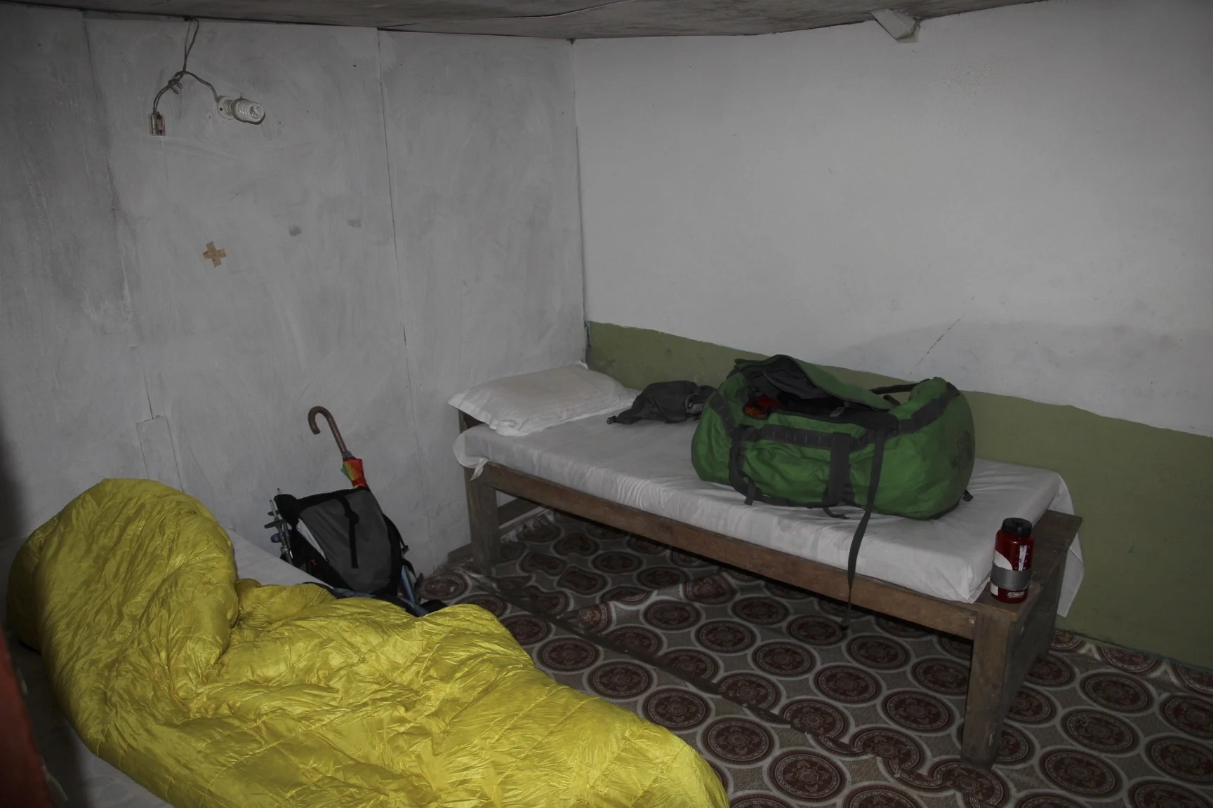 Typical accommodations along the trail. No stars but no tent either :-)