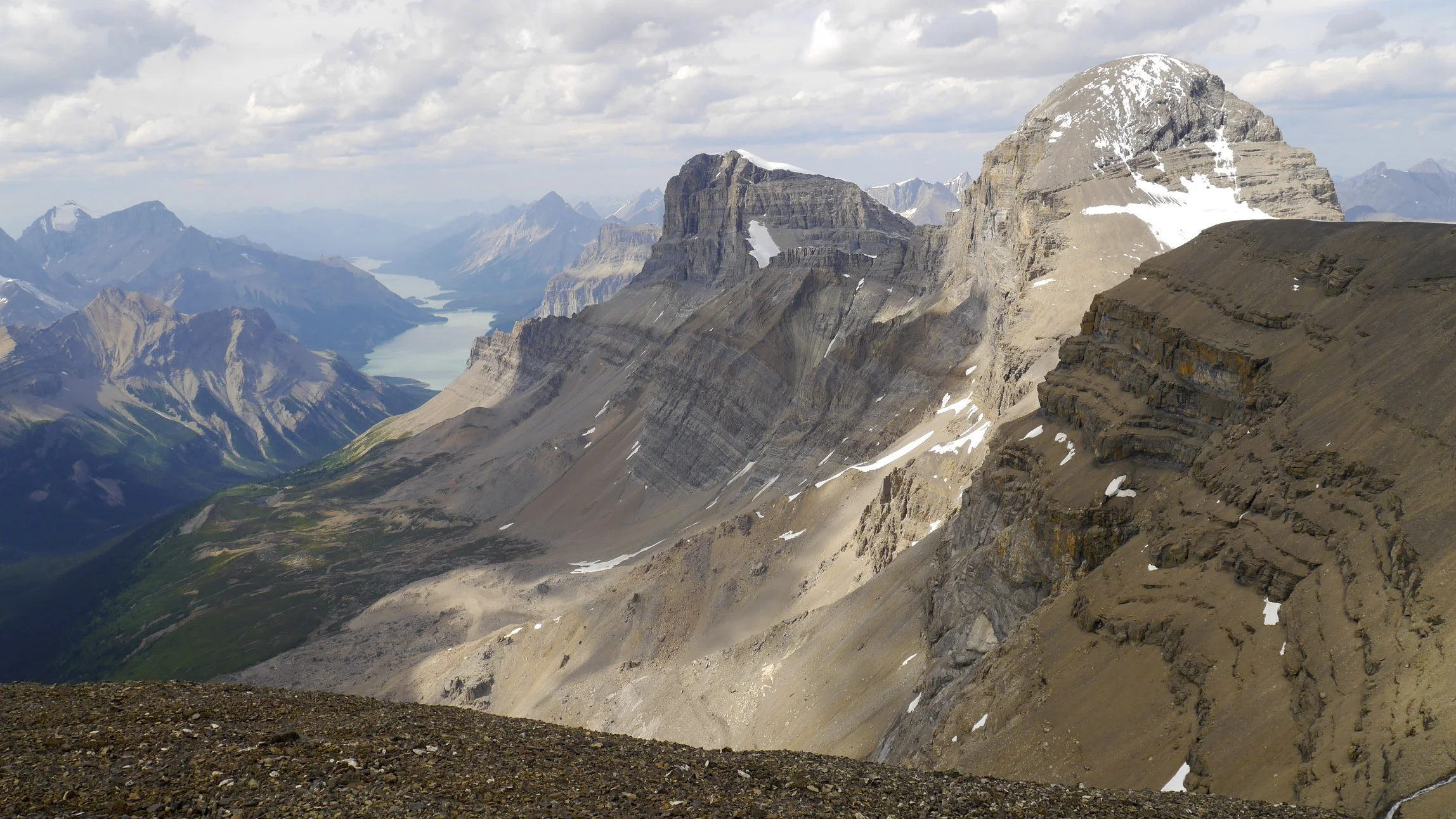 Maligne Lake, Mt. Warren and Mt. Brazeau