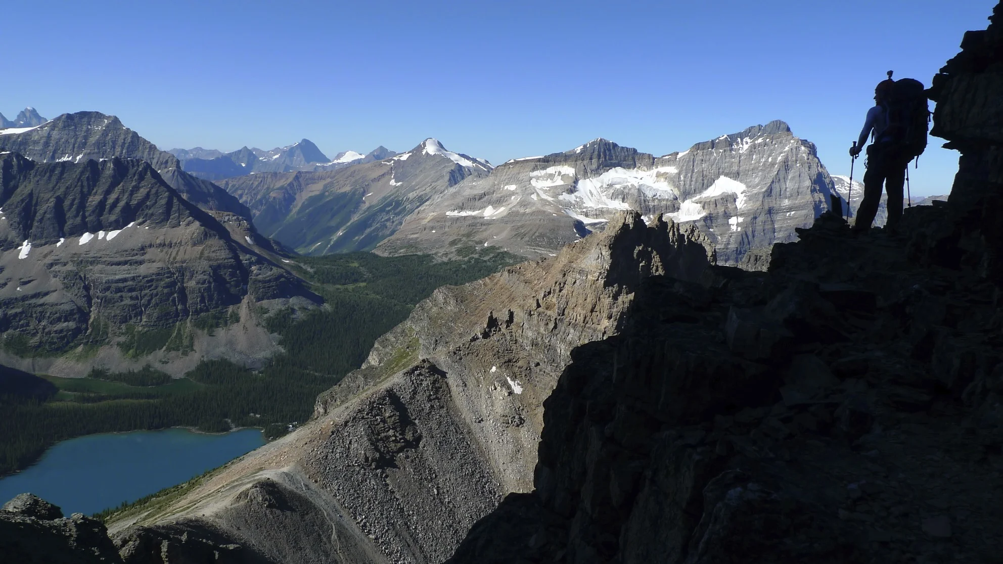 Lake O'Hara from lower slopes of Mt. Huber