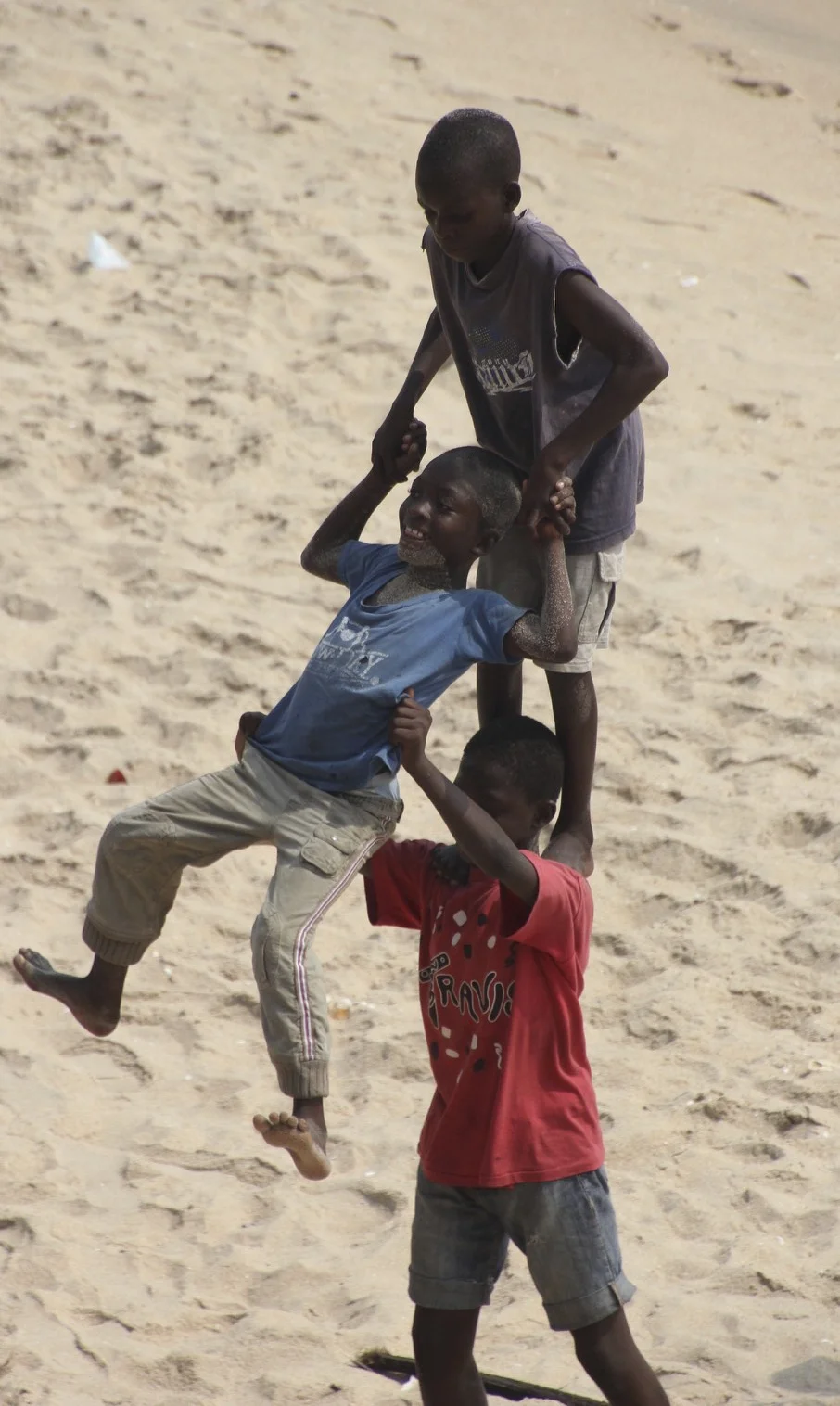 Kids doing acrobatic tricks