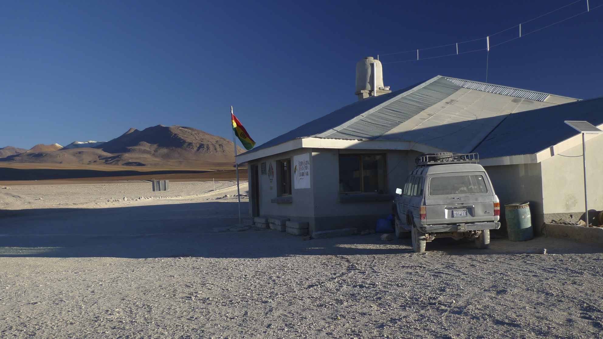 The Border post between Bolivia and Chile at Laguna Verde