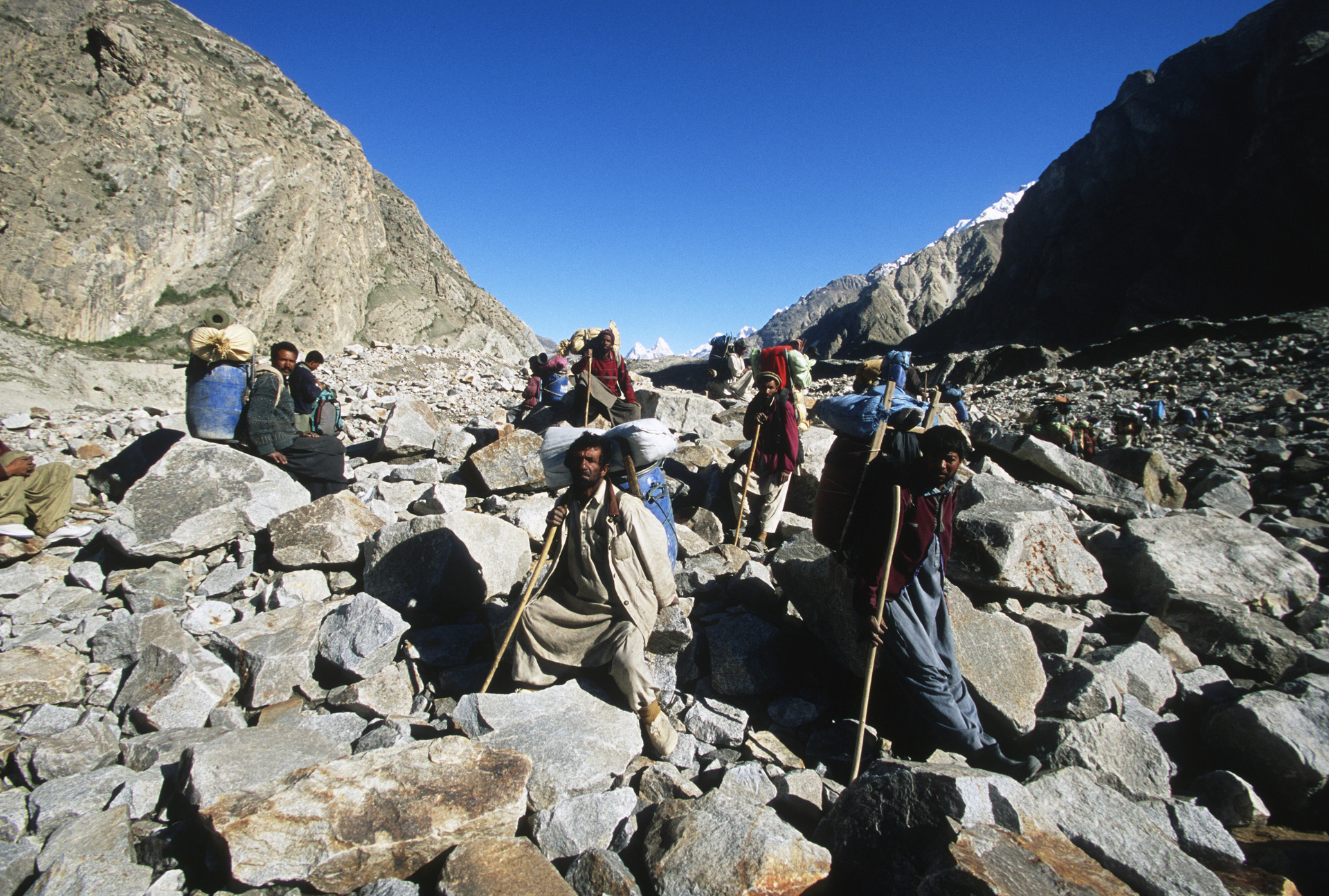 Day 1. Our crew on the Biafo Glacier