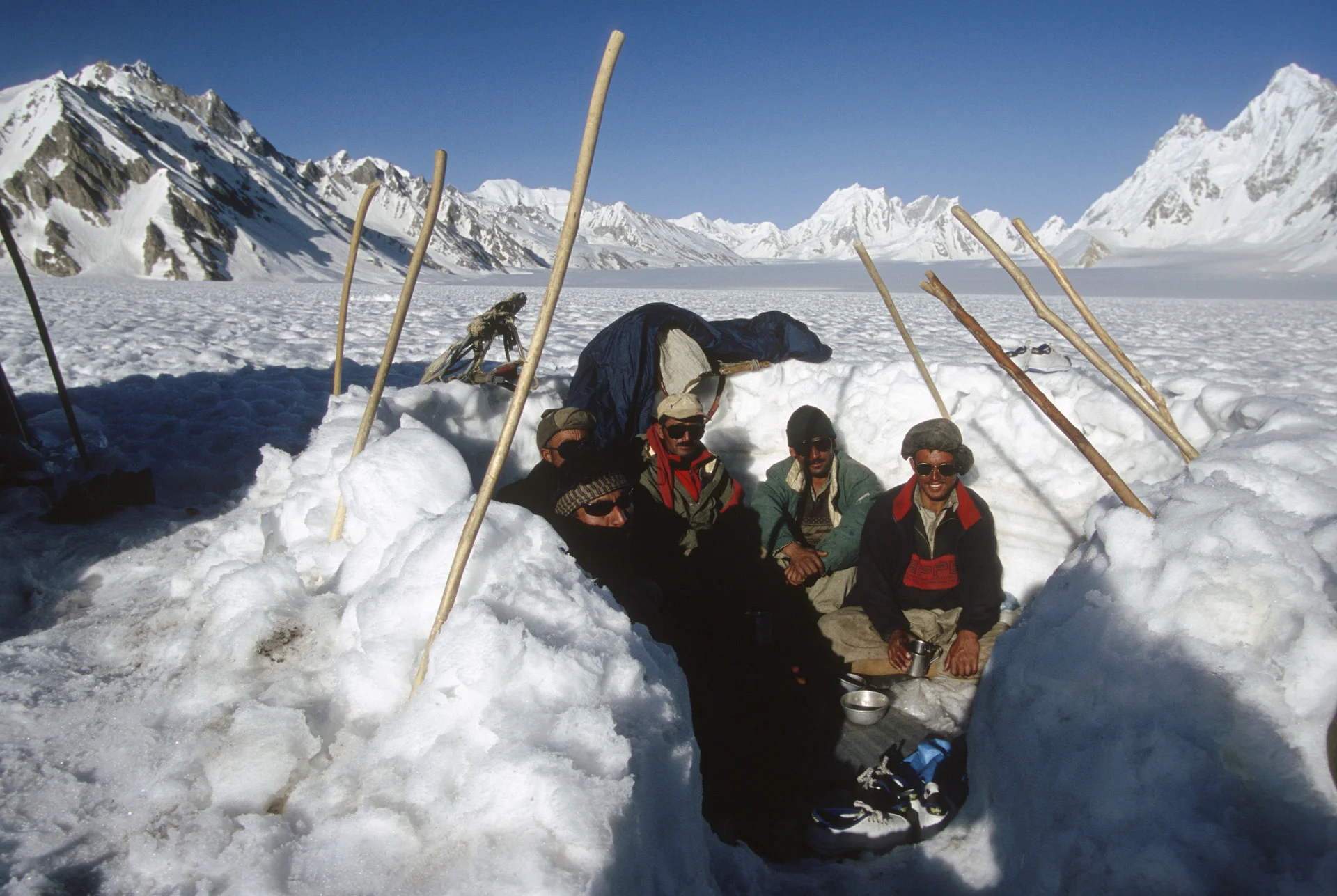 Cooking area on the Snow Lake