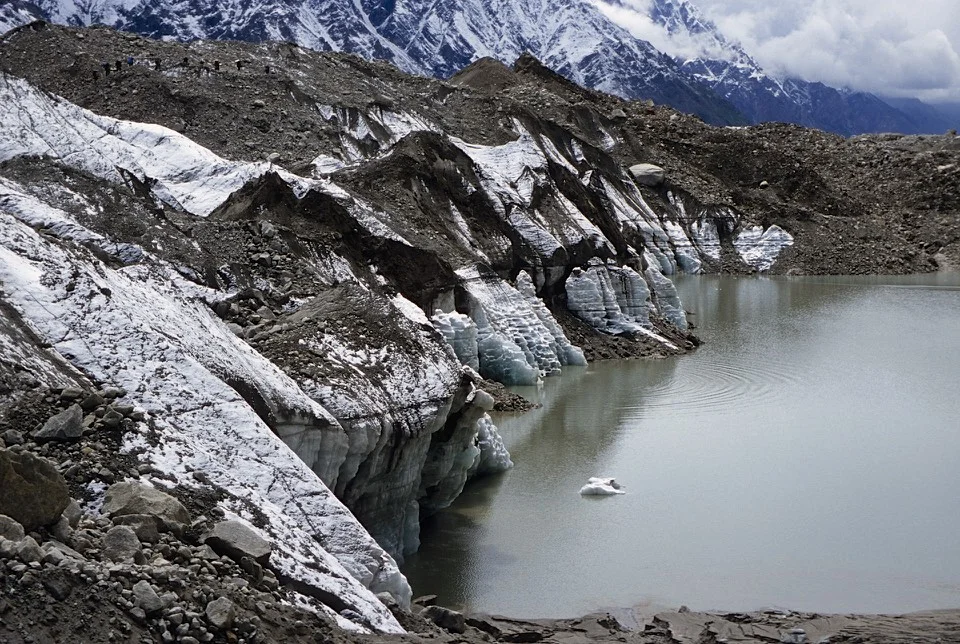 On the Hispar Glacier.