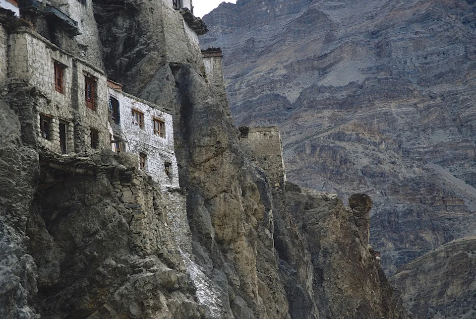 The Phuktal Gompa is literally built into the mountain.