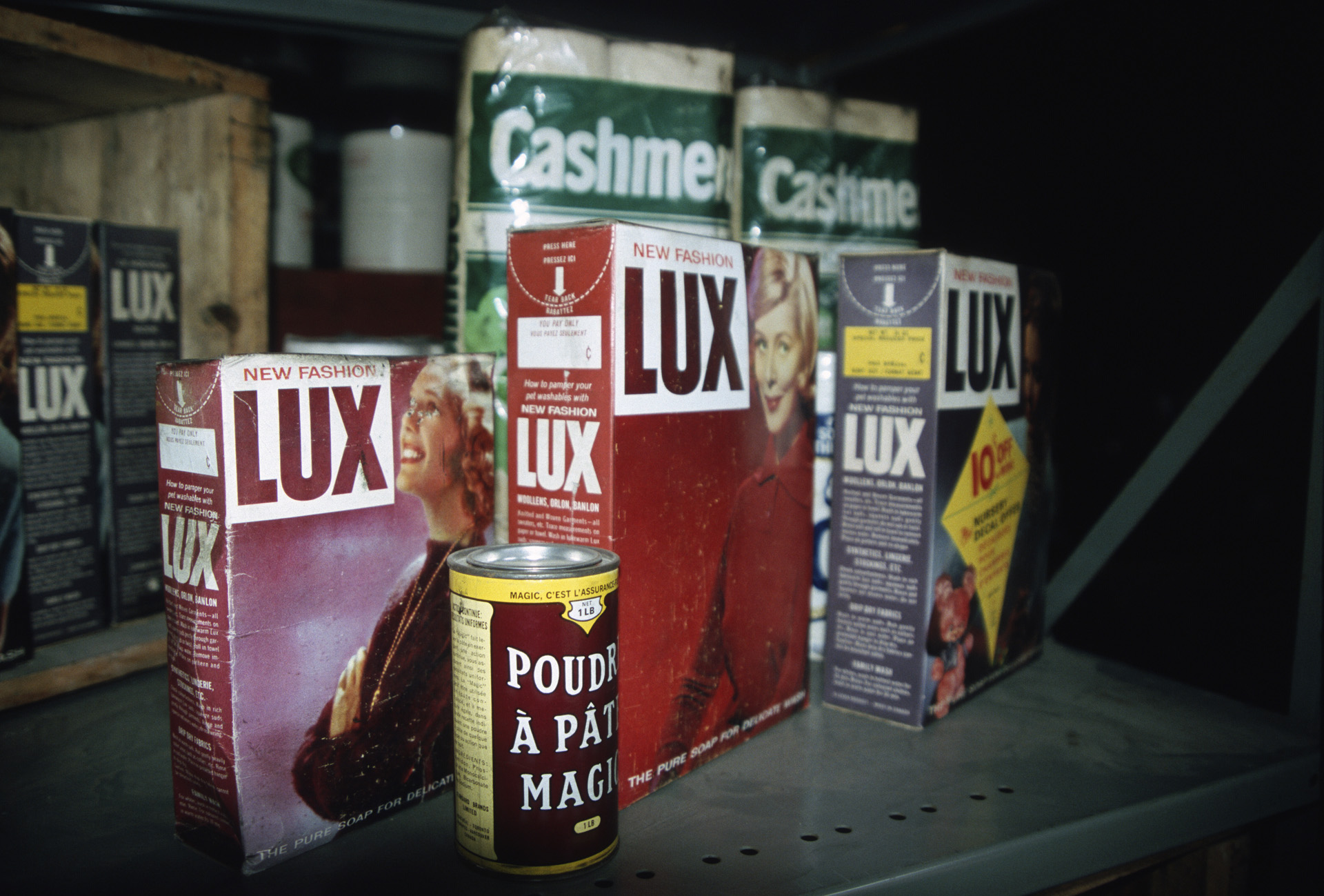 Old supplies in the Parks Canada Station at Tanquary Fjord