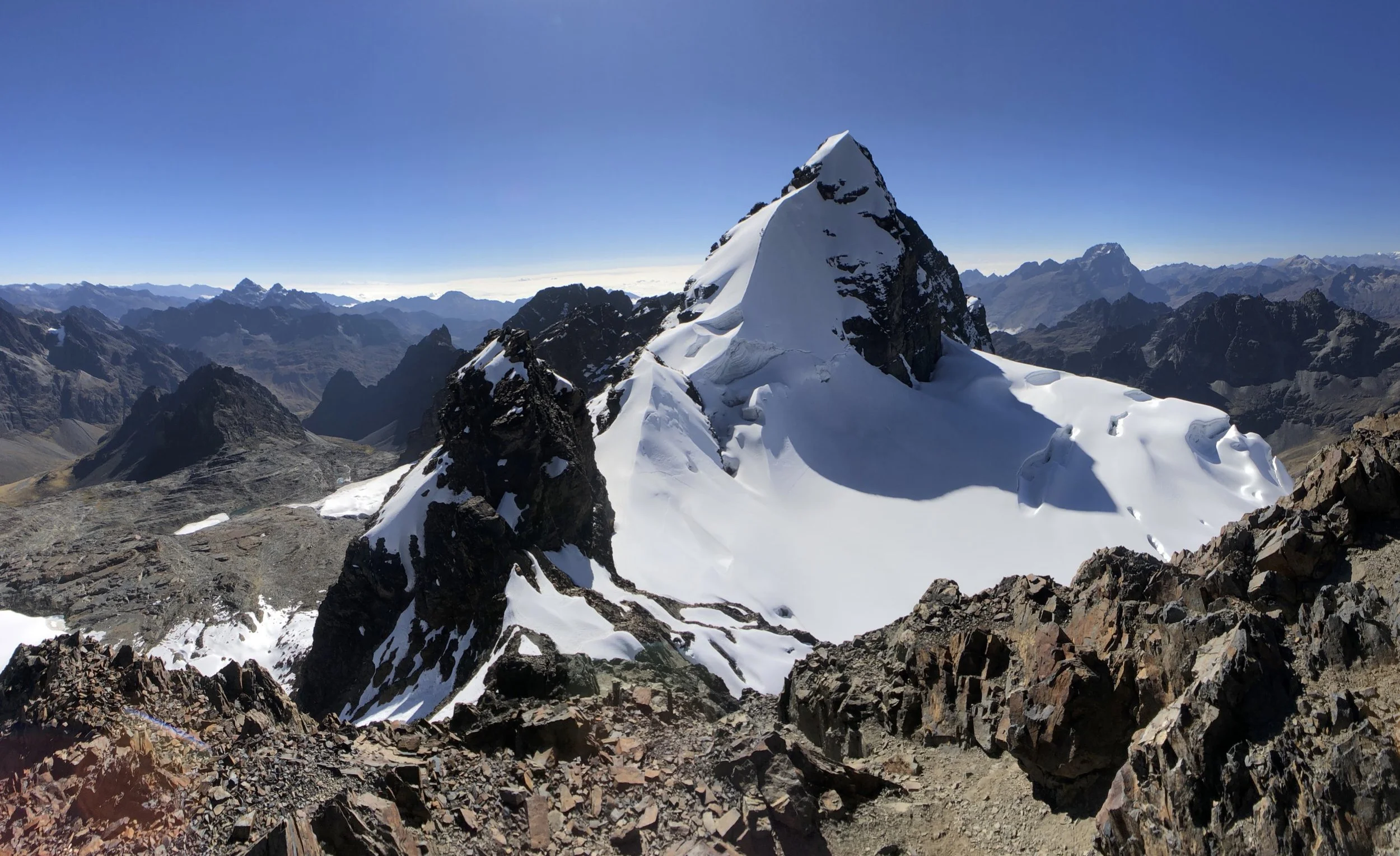 Pequeno Alpamayo 5,434m - a fine isolated peak
