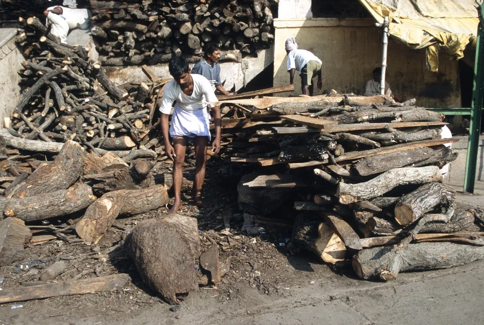 Preparing for cremation in Varanasi.