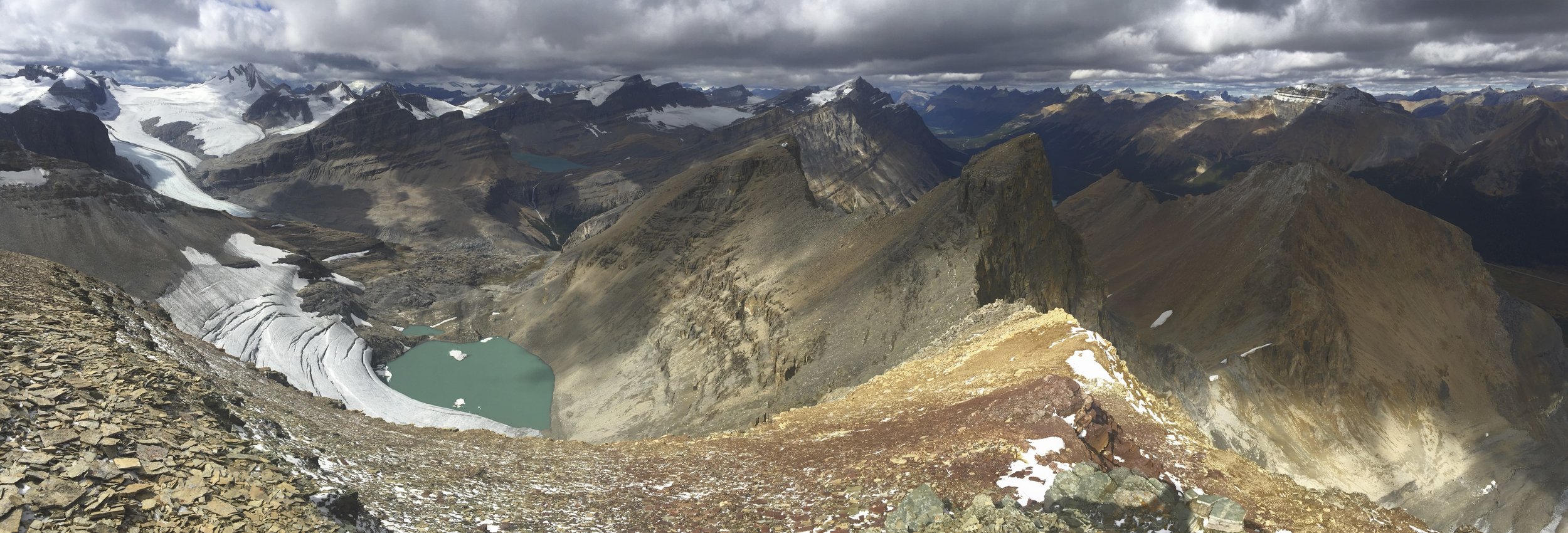 The Peyto Glacier from Mt. Jimmy Simpson