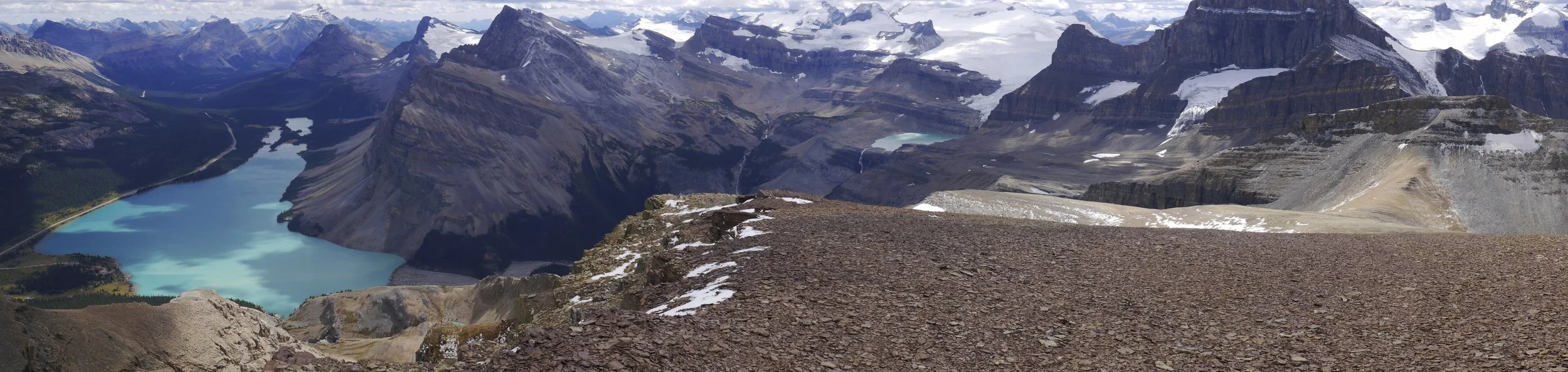 Bow Lake from Mt. Jimmy Simpson