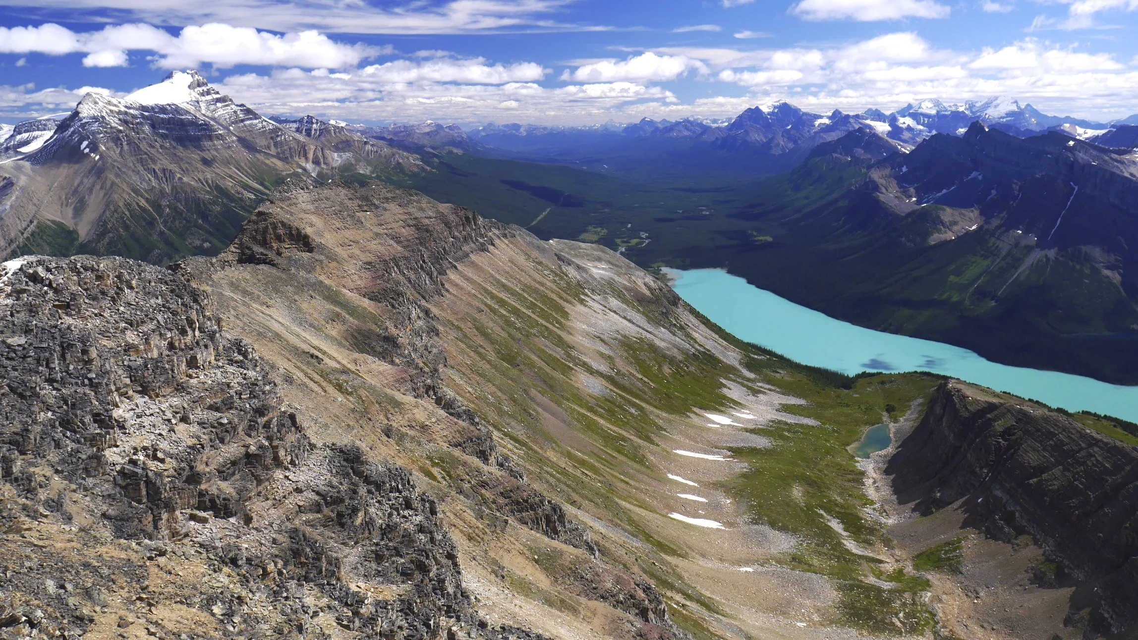Hector Lake from Bow Peak