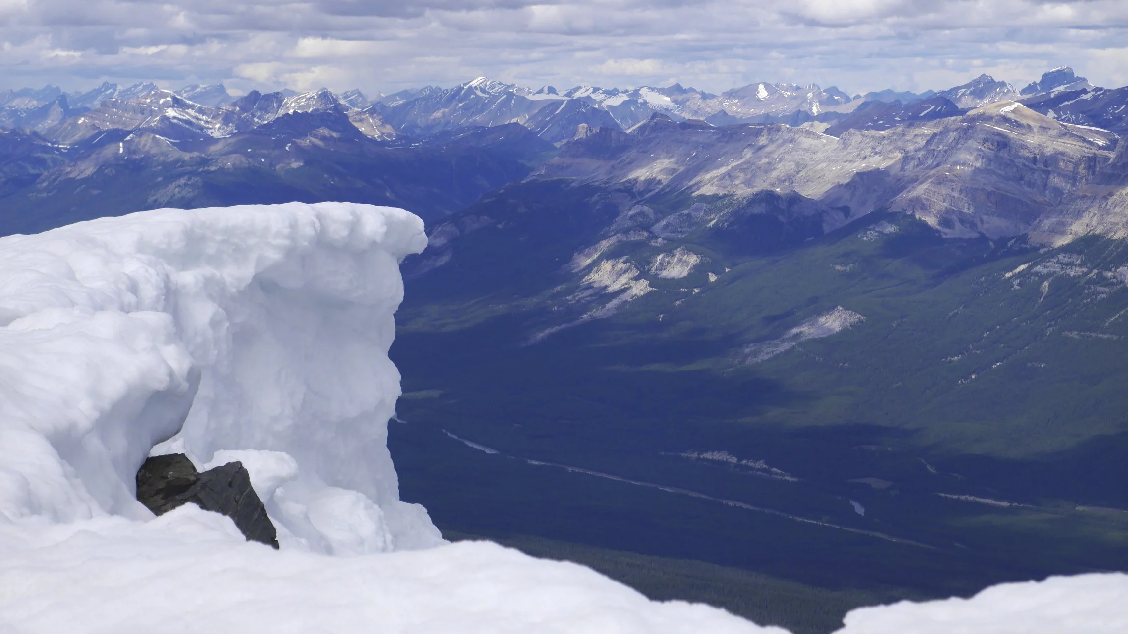 The summit of Storm Mountain 3,100m
