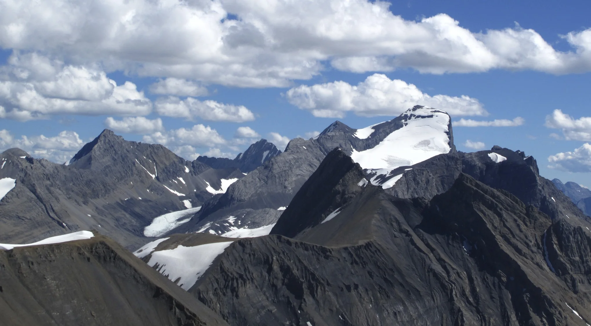 Mt. Joffre’s north face on the right