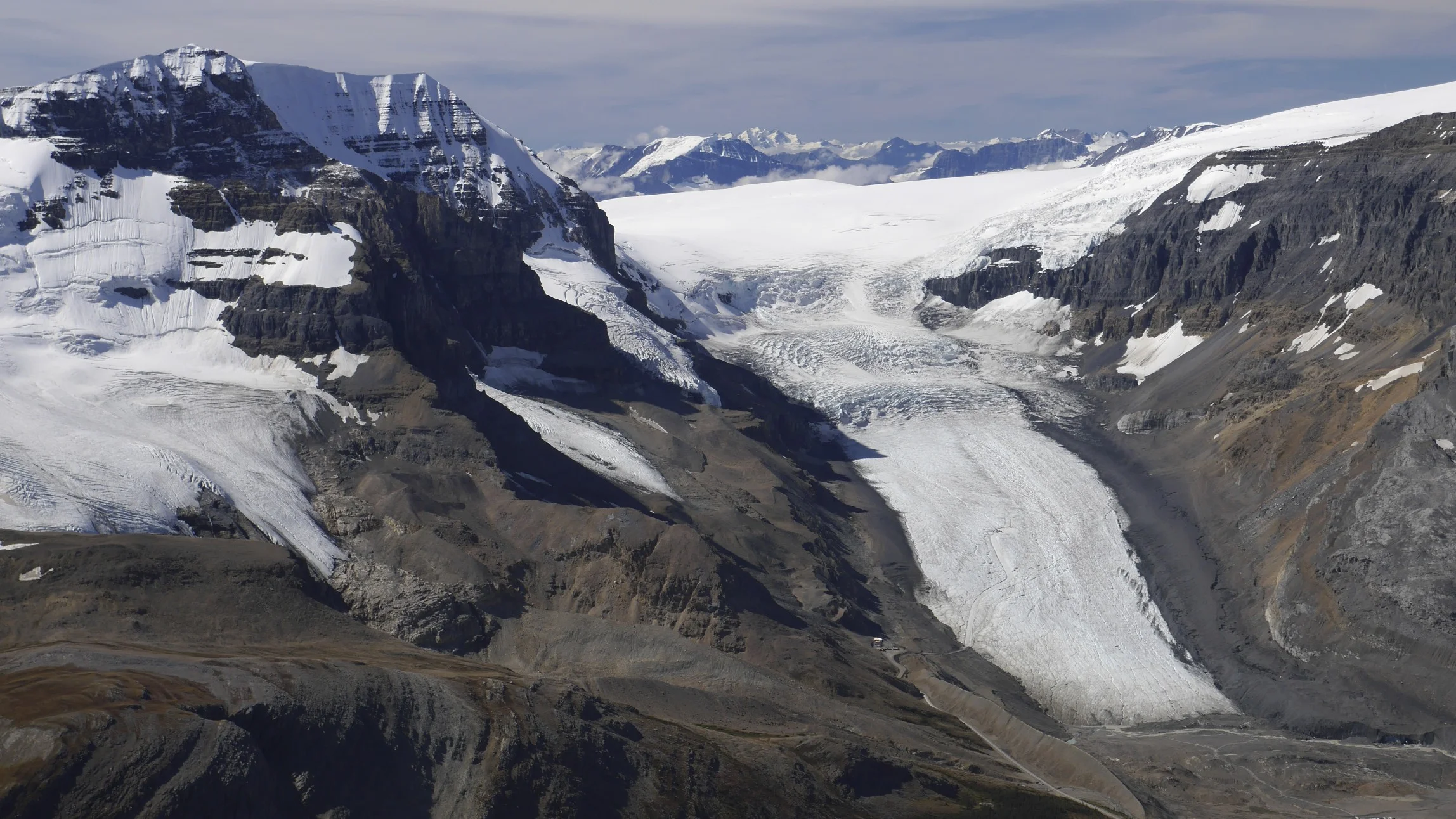 Athabasca Glacier and Columbia Icefield from Nigel Peak 3,211m