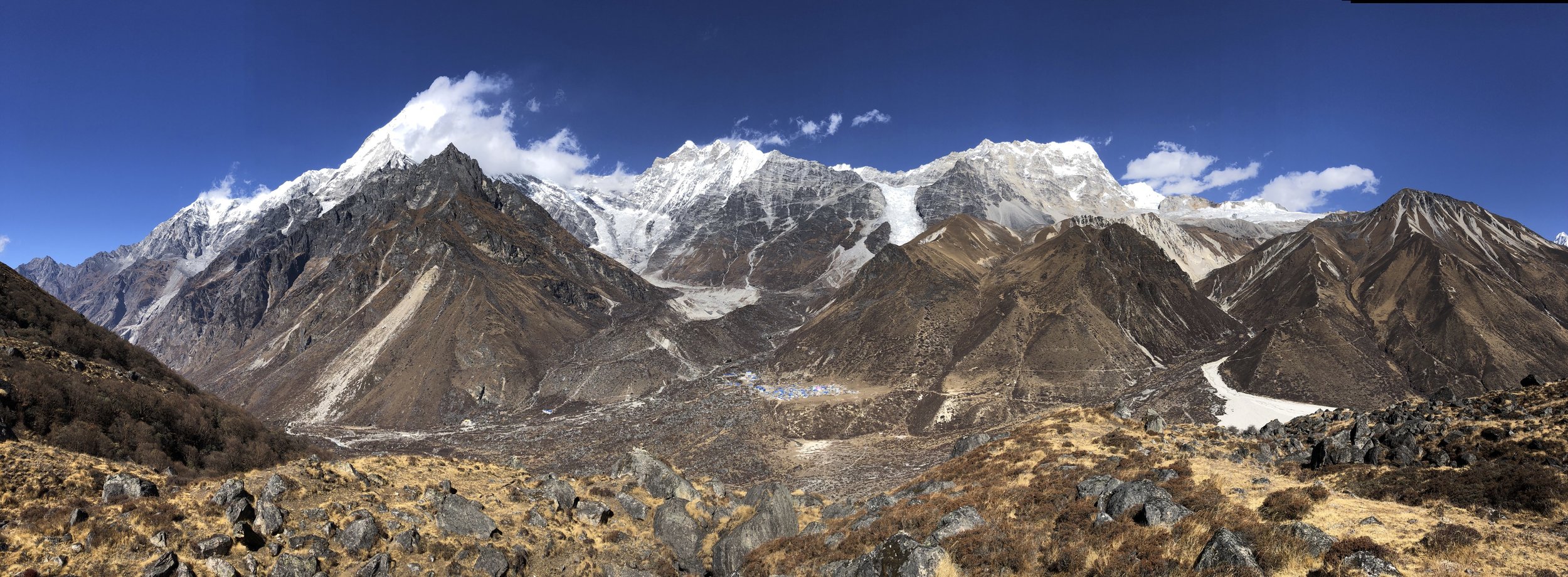 Langtang Lirung from the basecamp for Ganjala Pass at 4,300m.