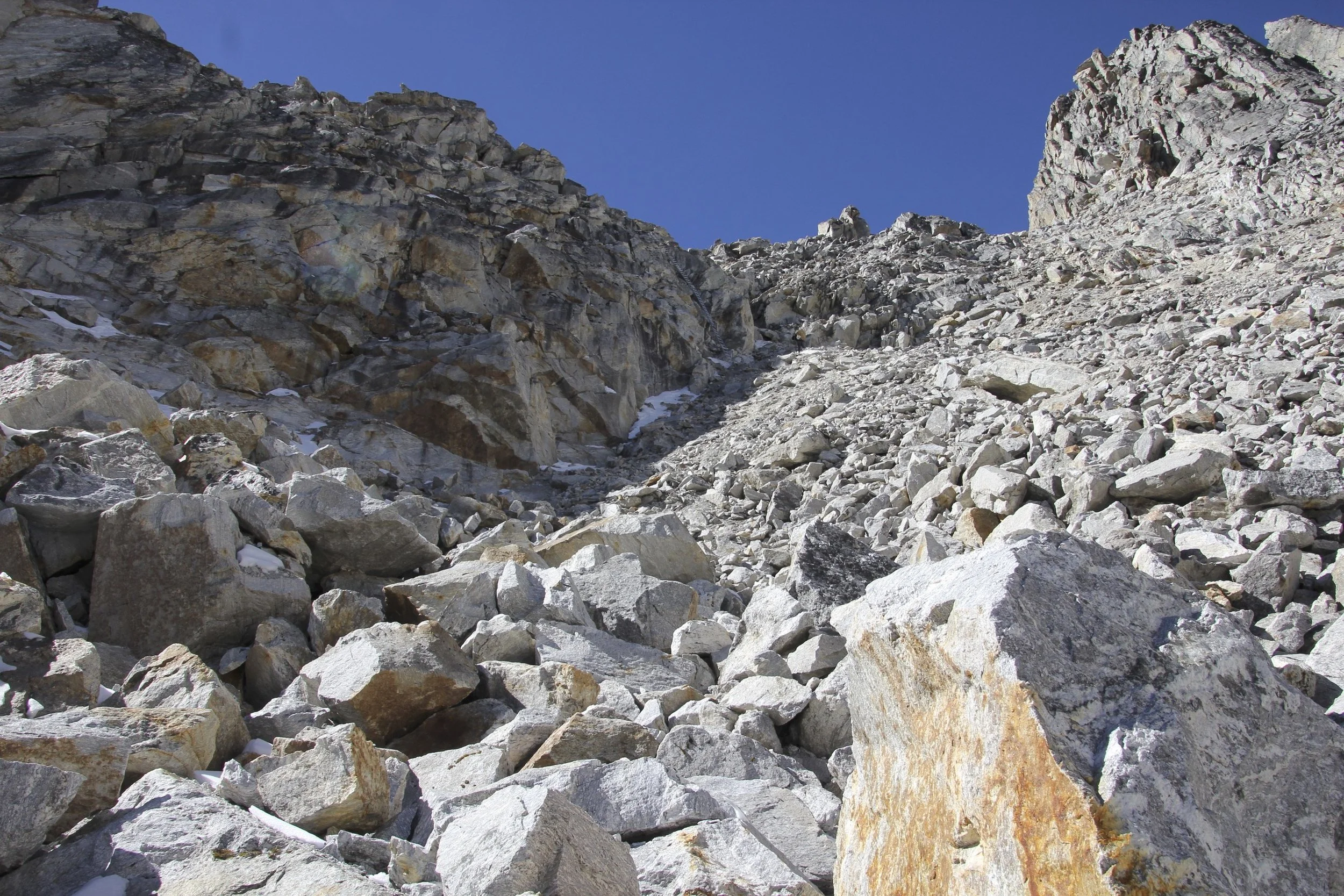 The steep final approach to the Ganjala Pass.