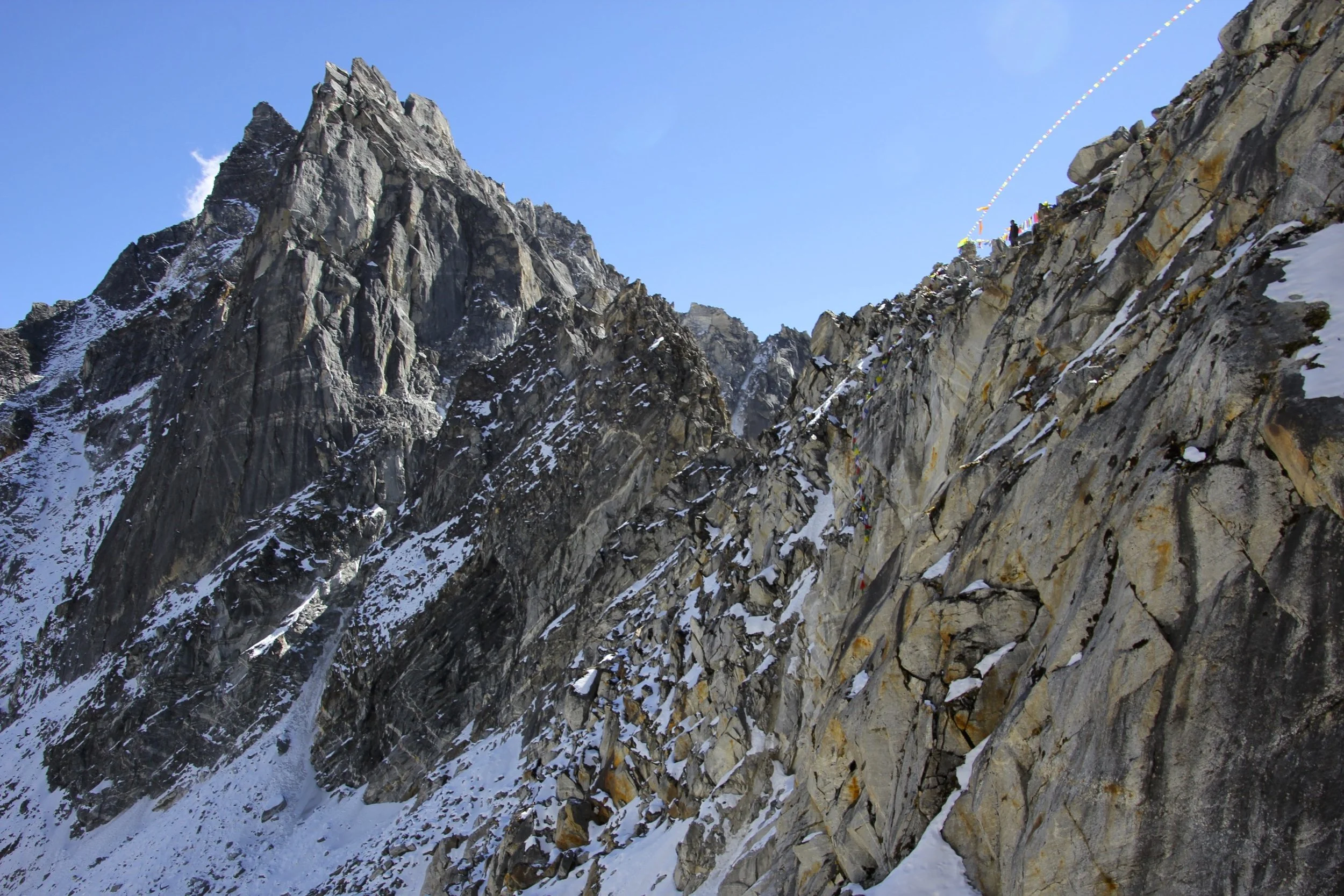The steep and exposed Ganjala Pass 5,150m