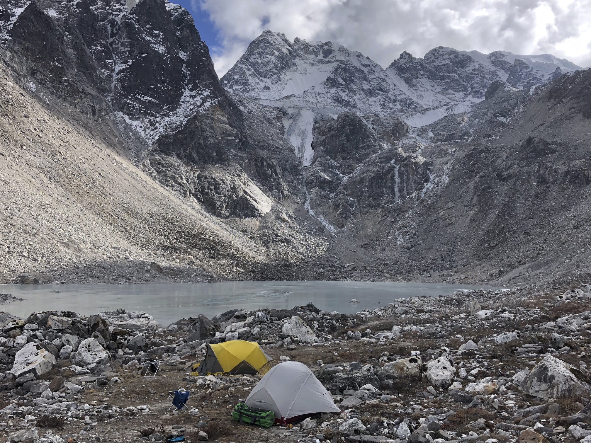 Our camp at the north side of the Tilman Pass