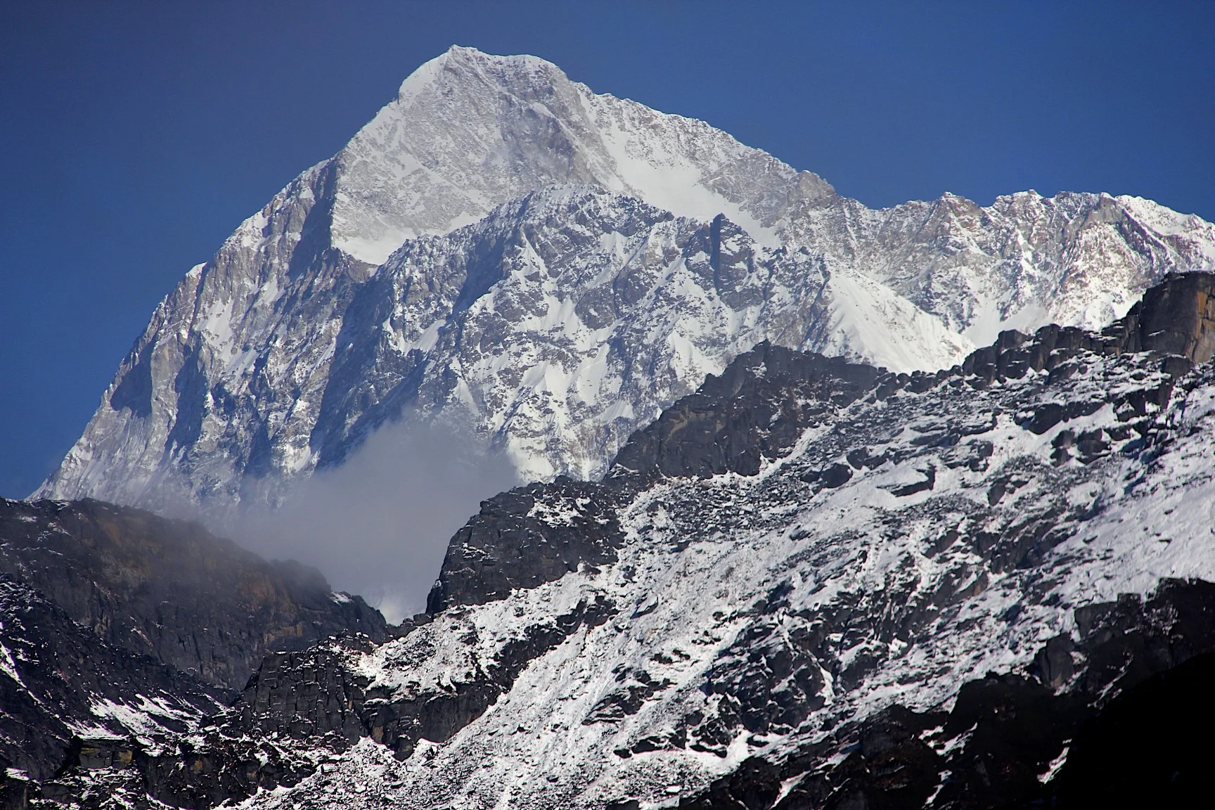 Shipton Pass and our first view of Makalu