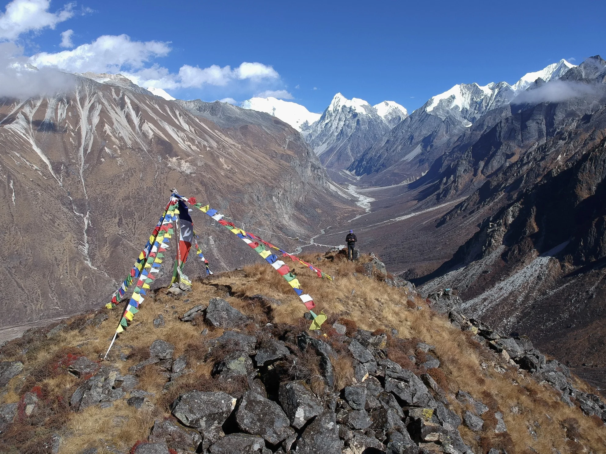 Looking up the Langtang Valley.