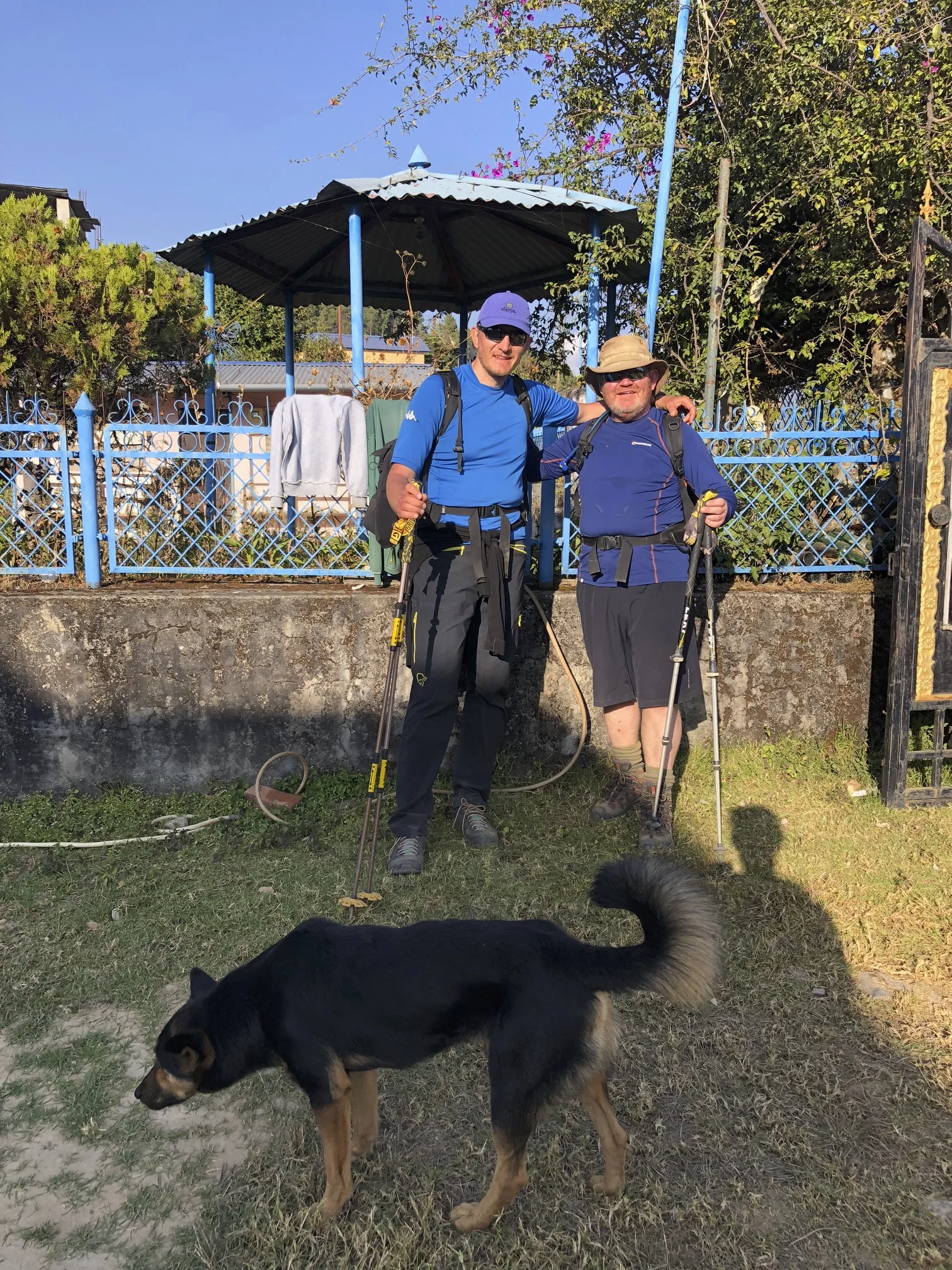 David, Derek and Dhalbat! I wished that I could take the dog with me!