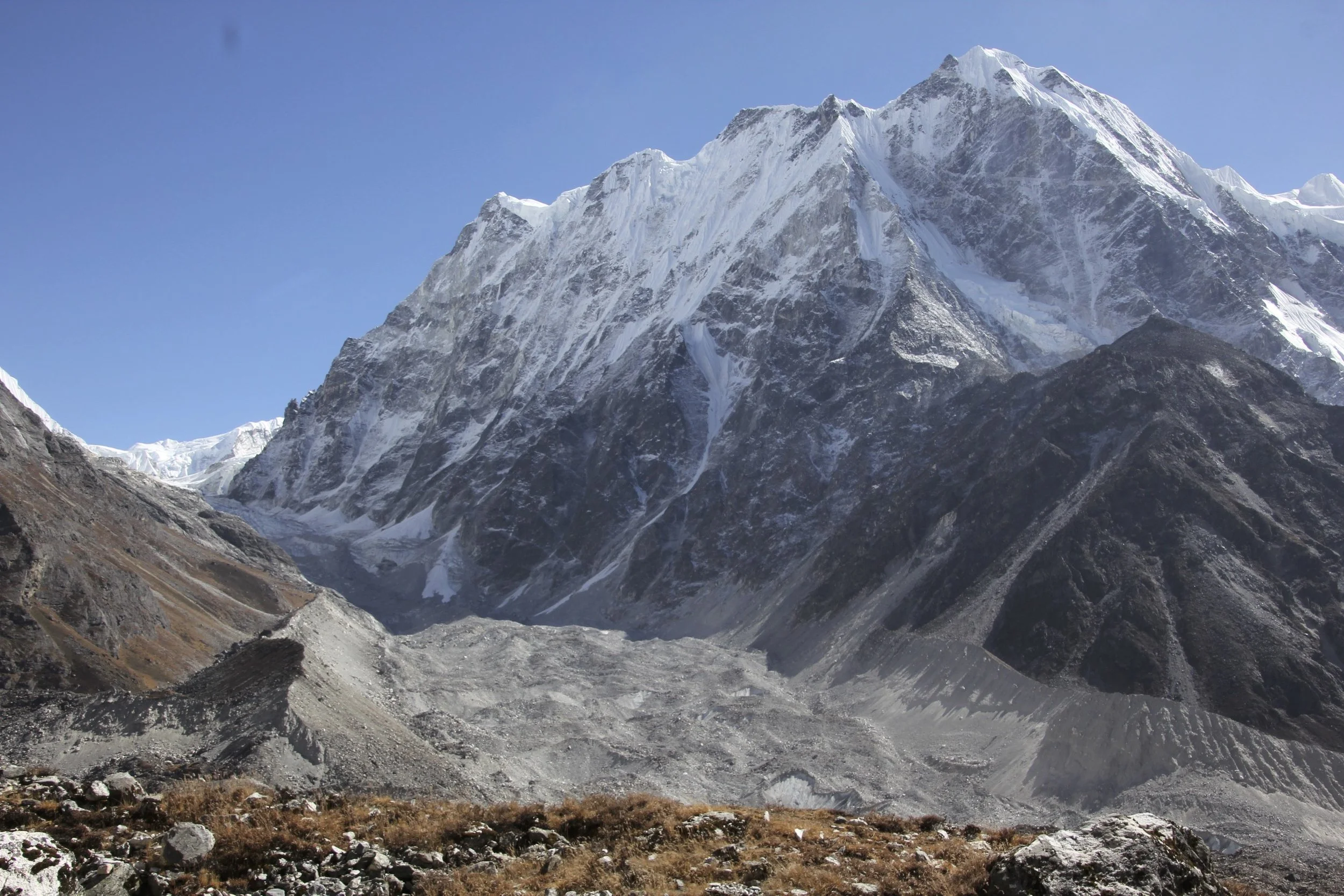 Langshisa Ri’s north aspect from the Langtang Glacier