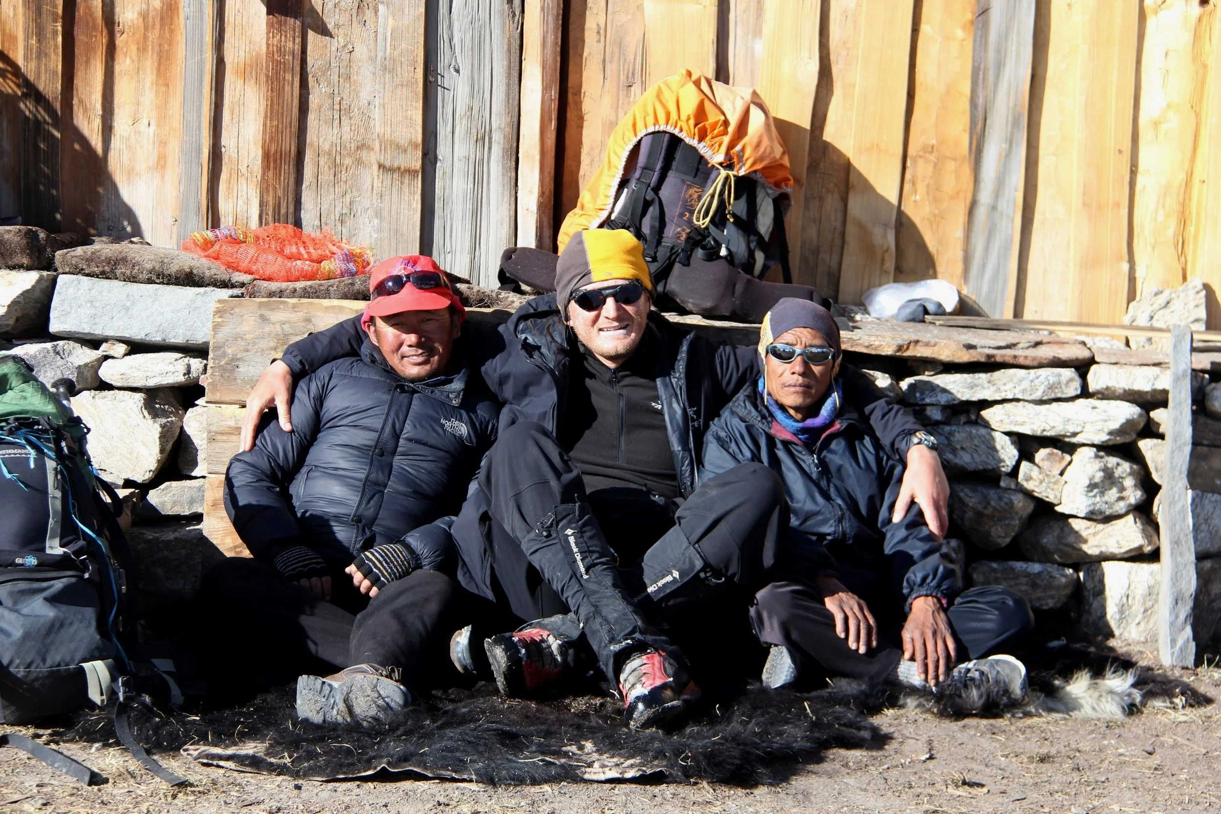 Our small team in Lhonak: Sangey (left) and Kamsing (right).