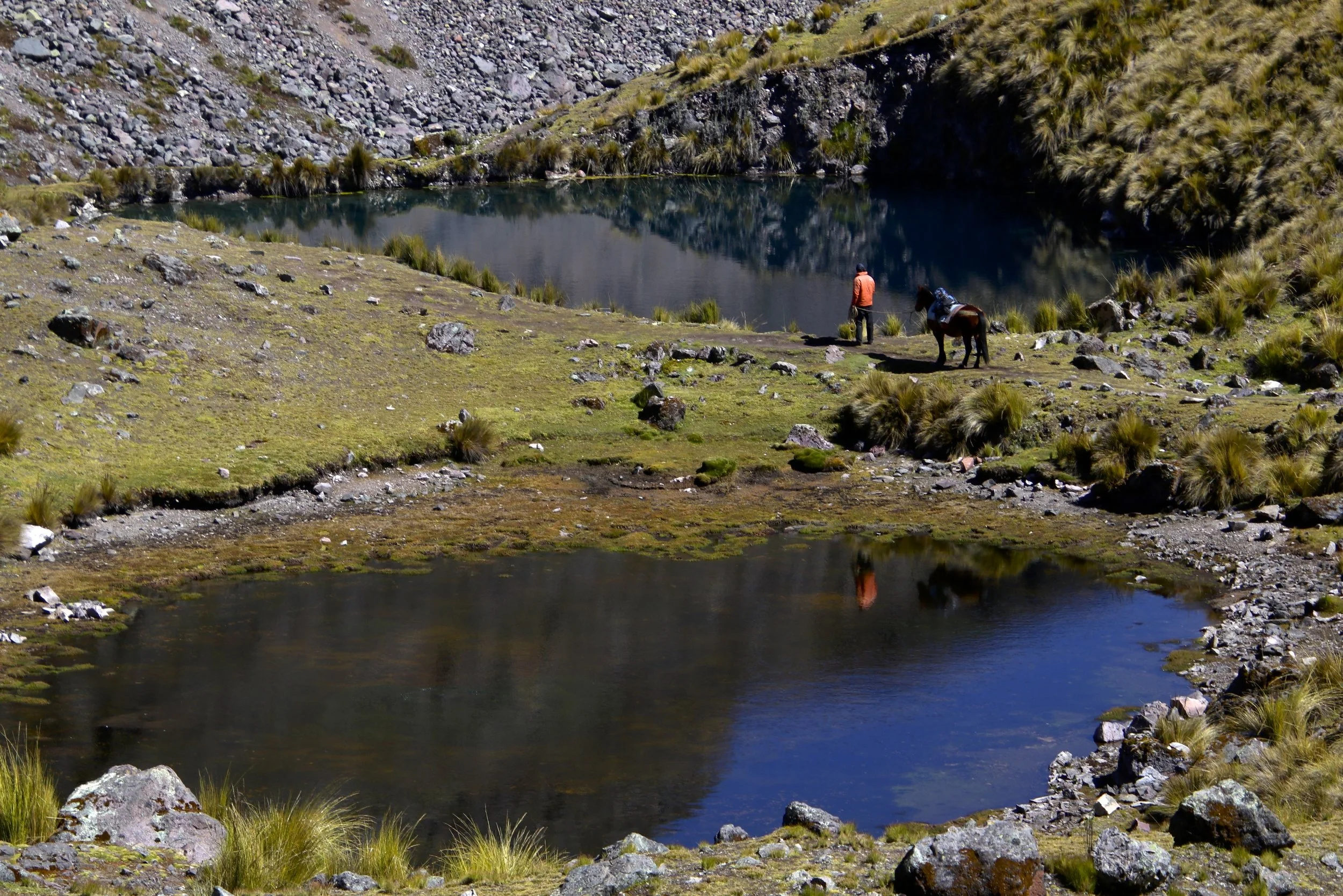 Crystal clear lakes at the foot of Ausangate