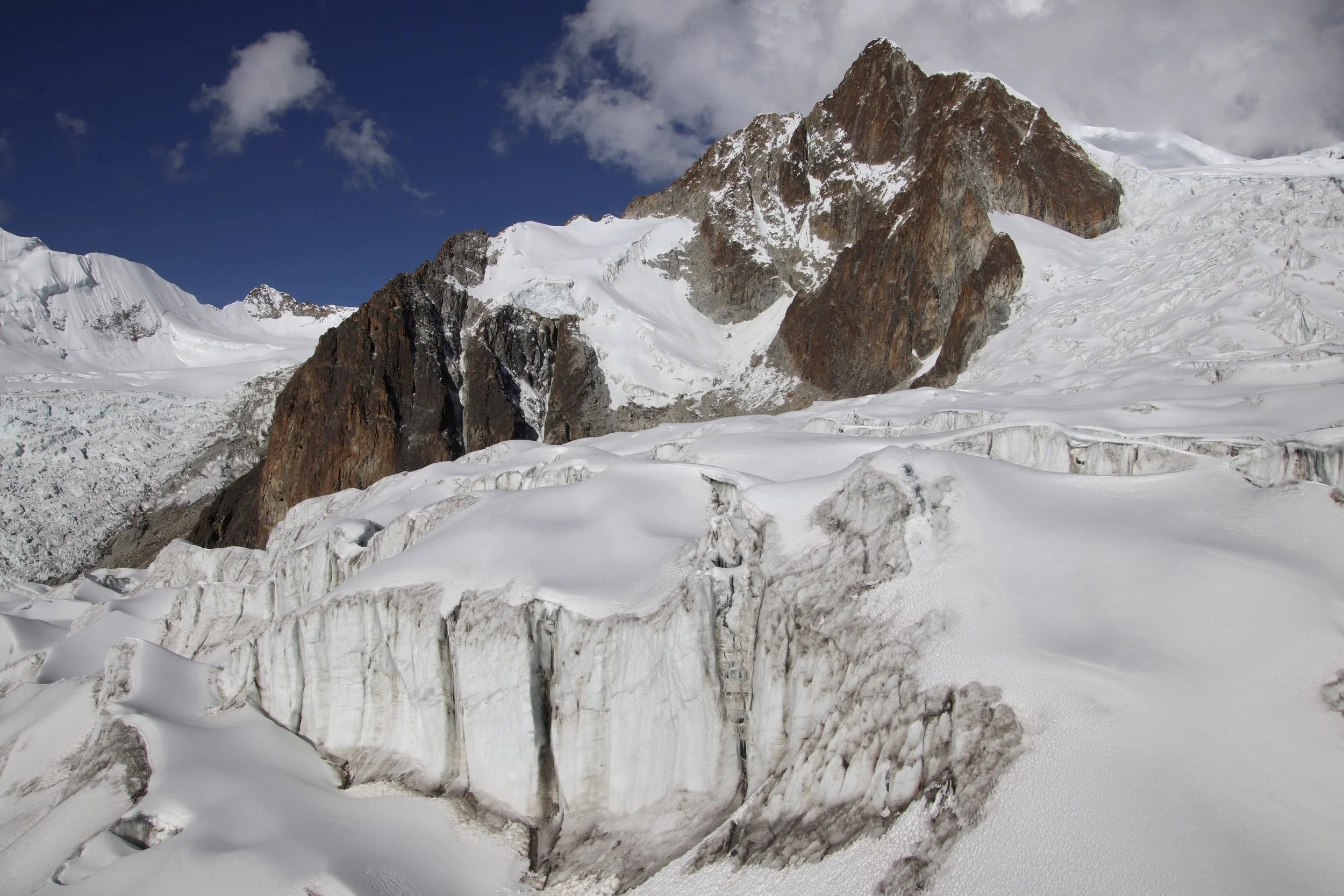 We would soon be well above this peak on the way to Ancohuma.